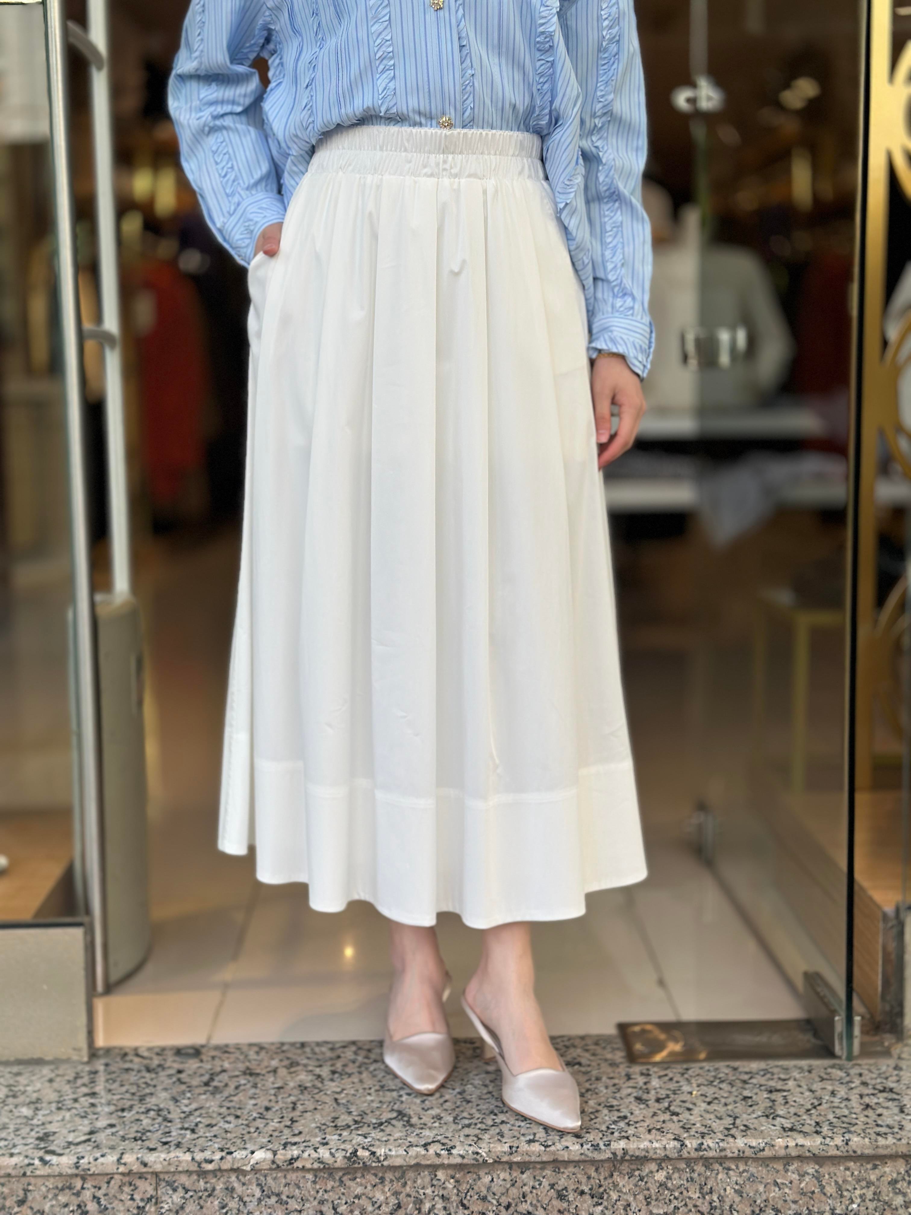 Kloş Etek - Beyaz 