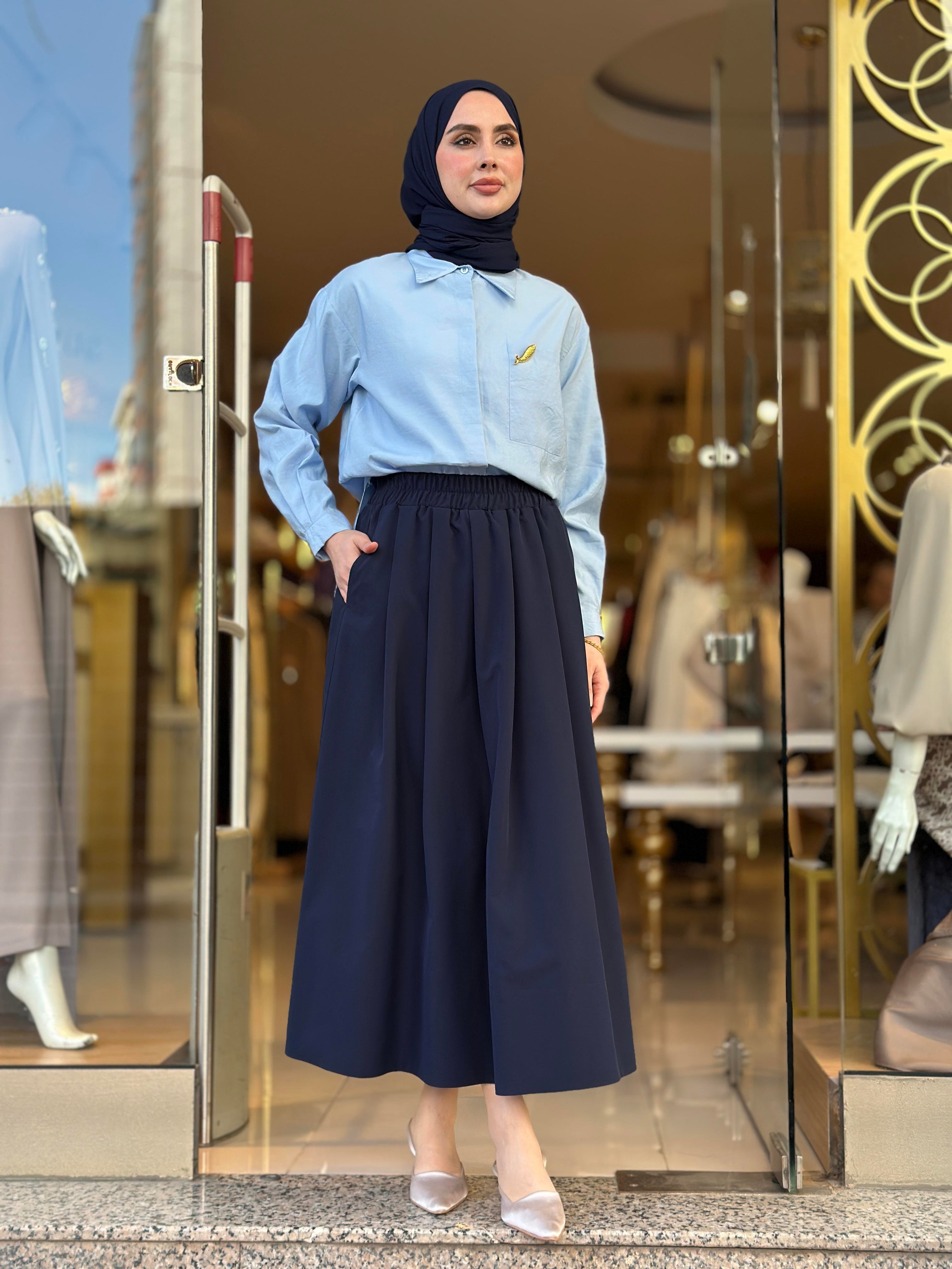 Kloş Etek - Lacivert