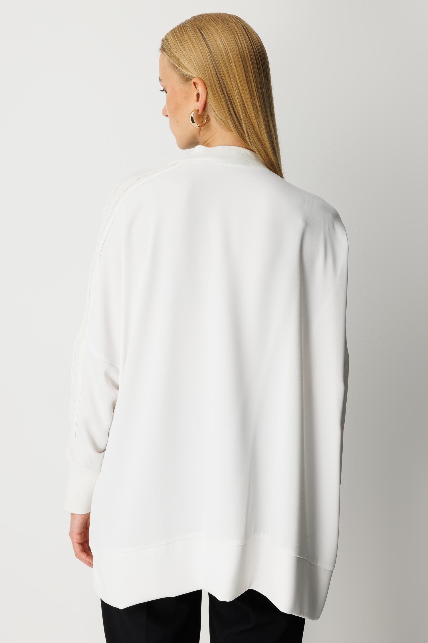 Kol Detaylı Oversize Tunik - Ekru