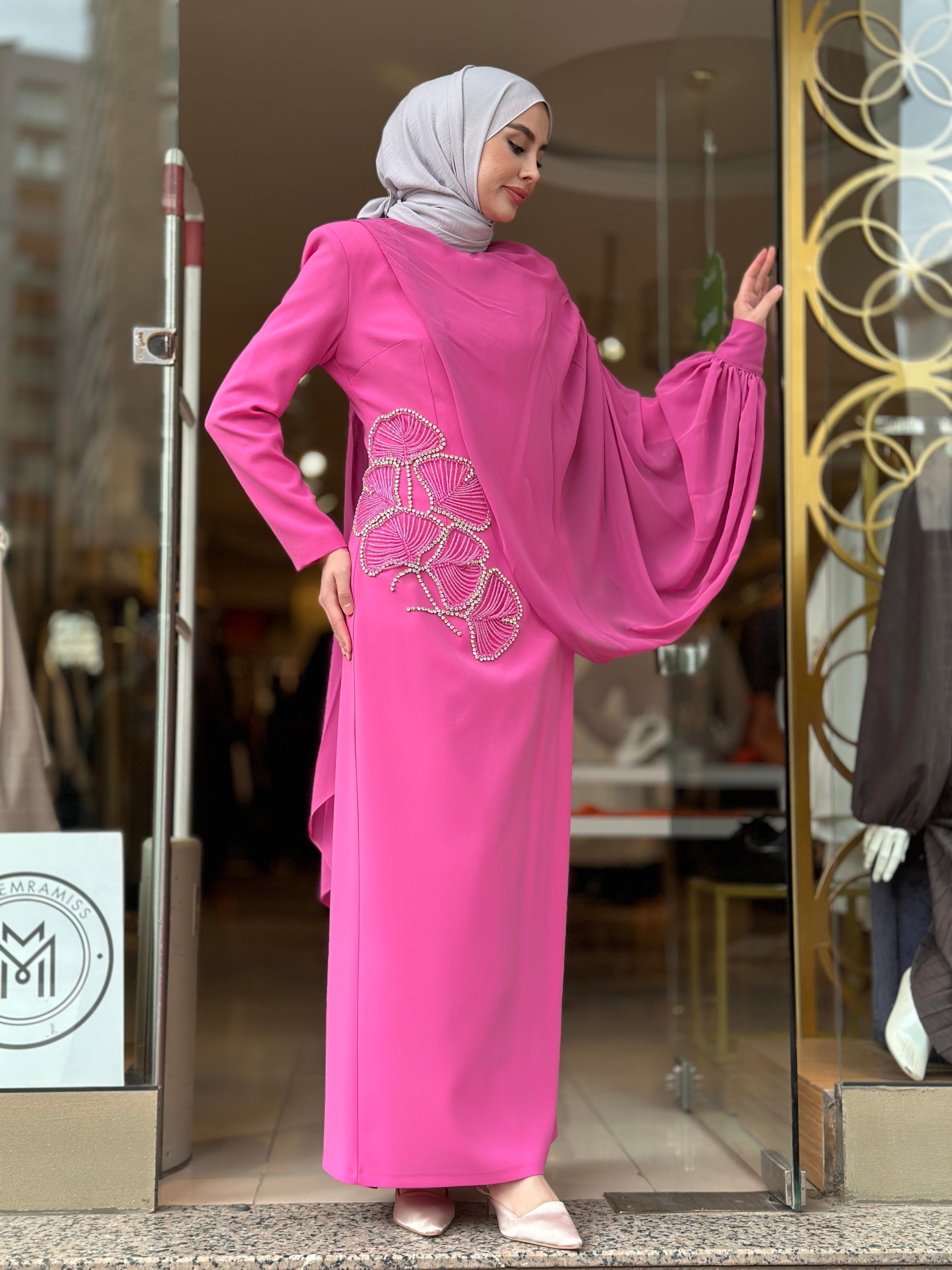 Peony Elbise - Pembe