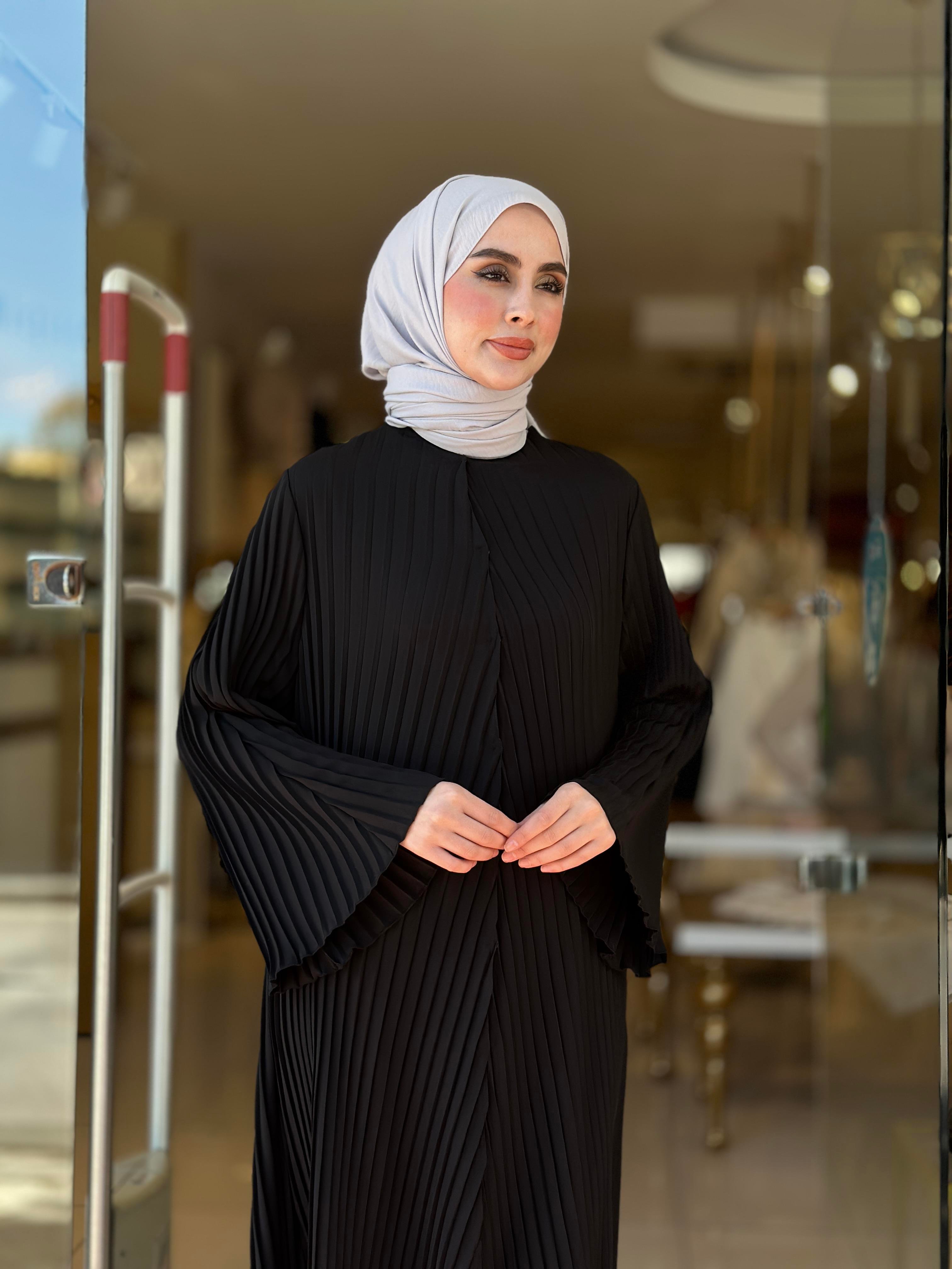 Piliseli Akor Abaya - Siyah