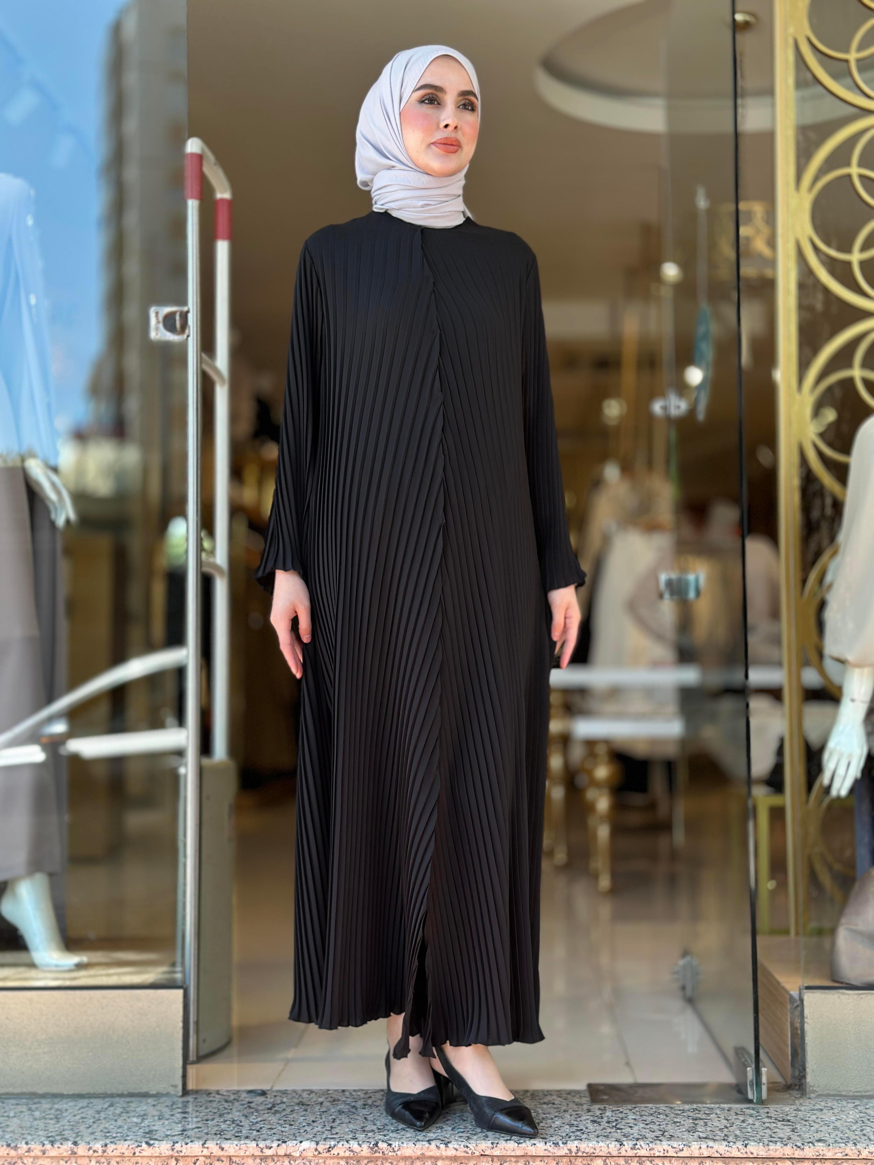 Piliseli Akor Abaya - Siyah