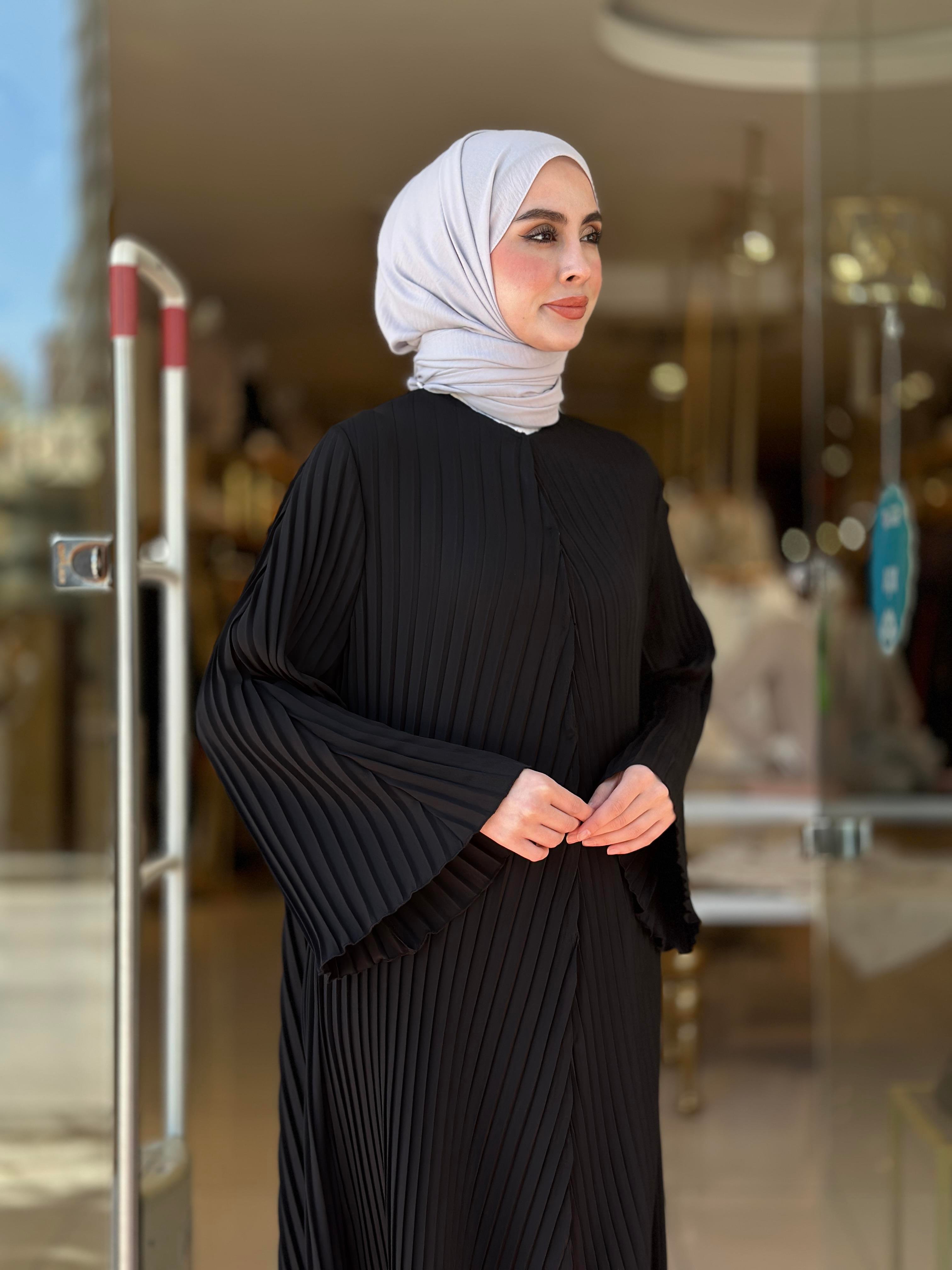 Piliseli Akor Abaya - Siyah