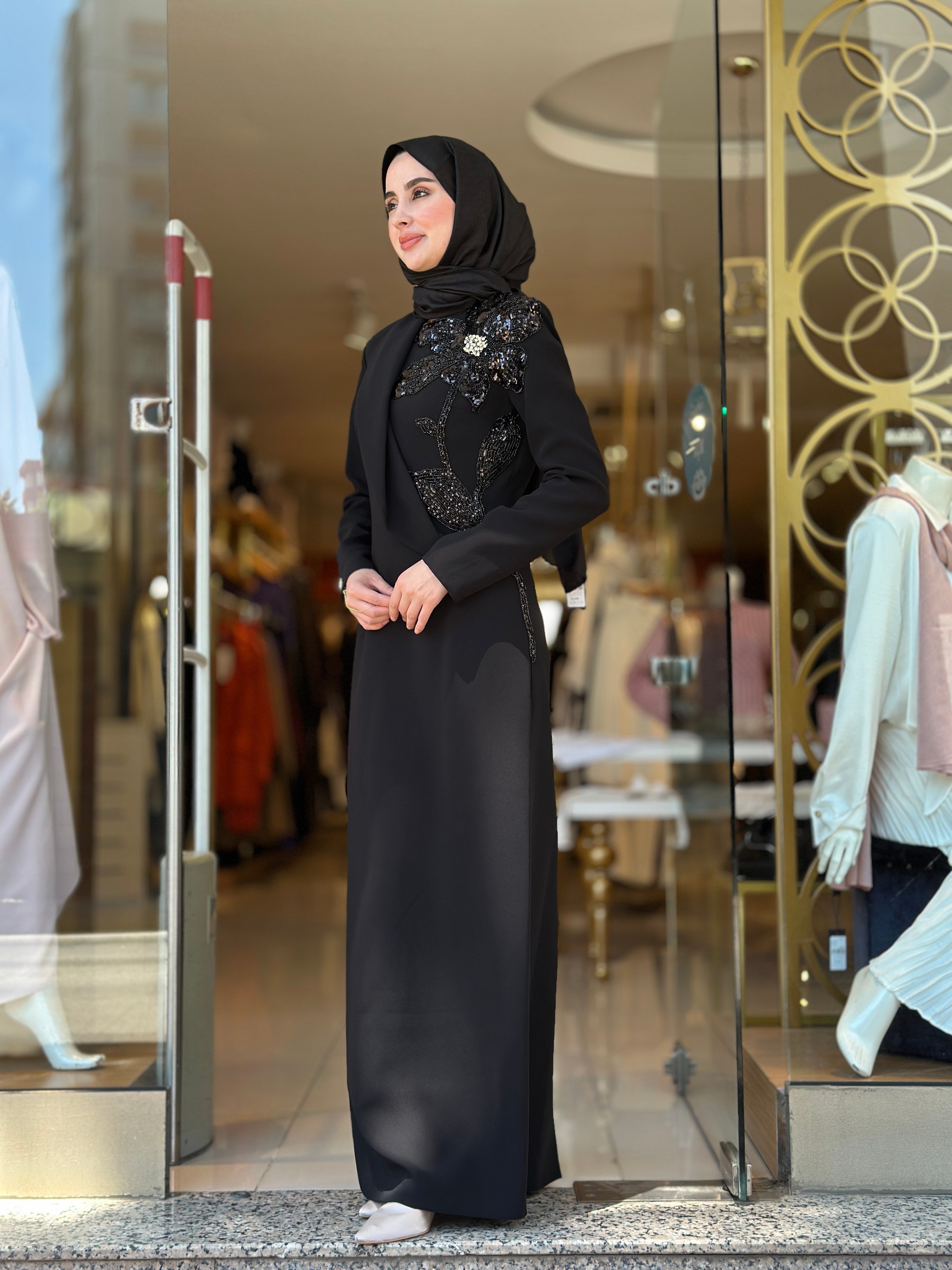 Senna Design Livia Elbise - Siyah 