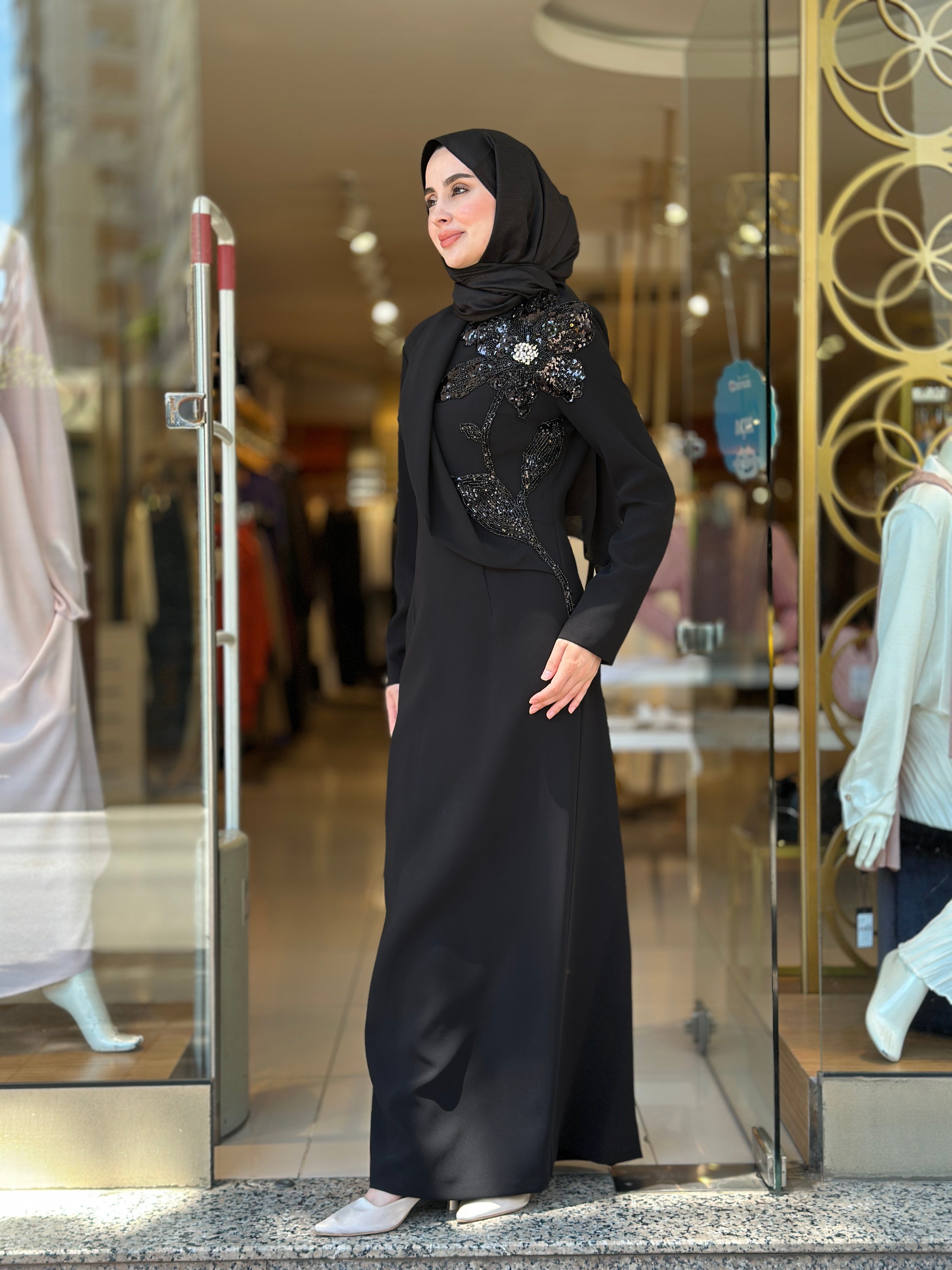 Senna Design Livia Elbise - Siyah 