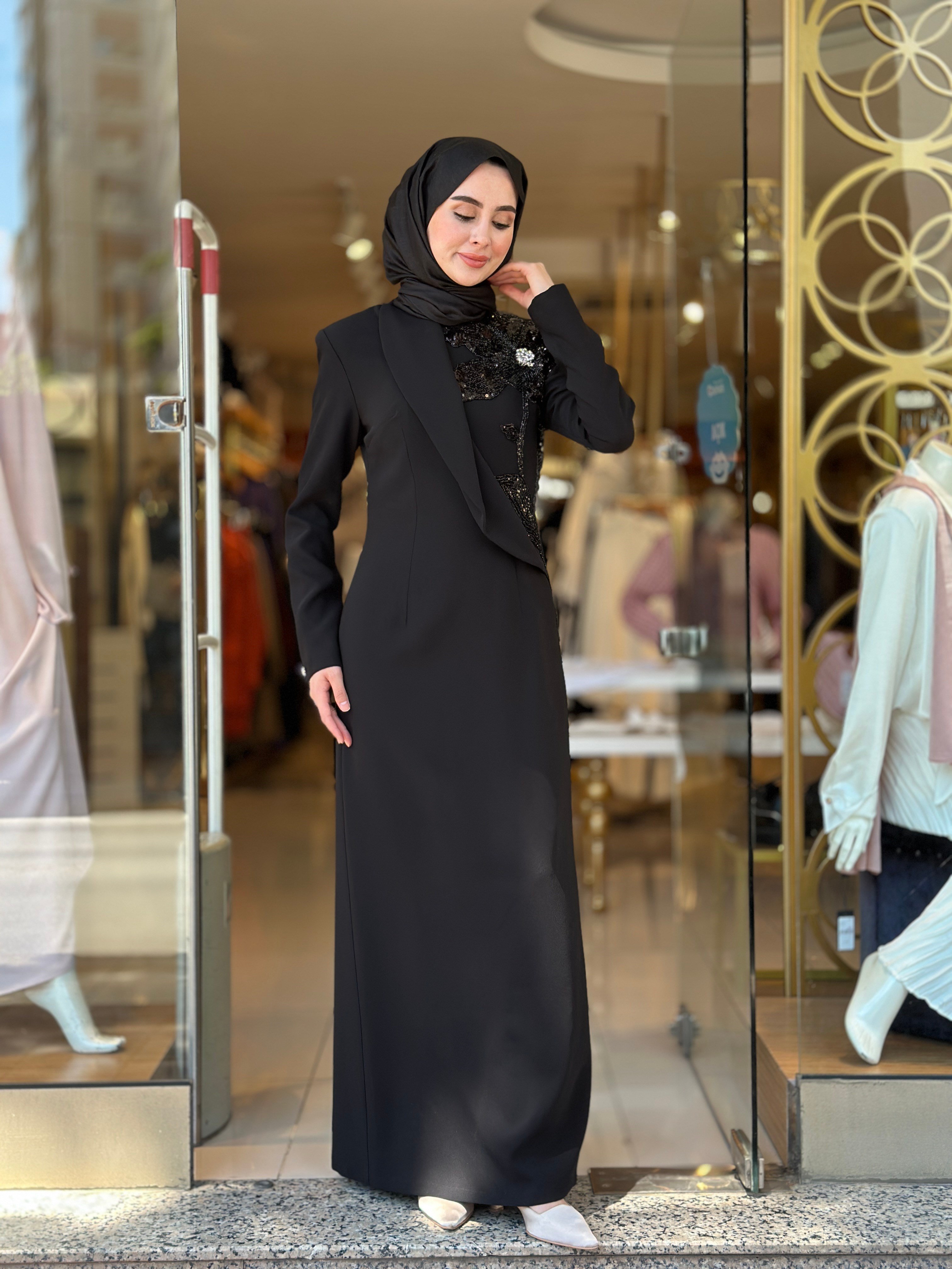 Senna Design Livia Elbise - Siyah 
