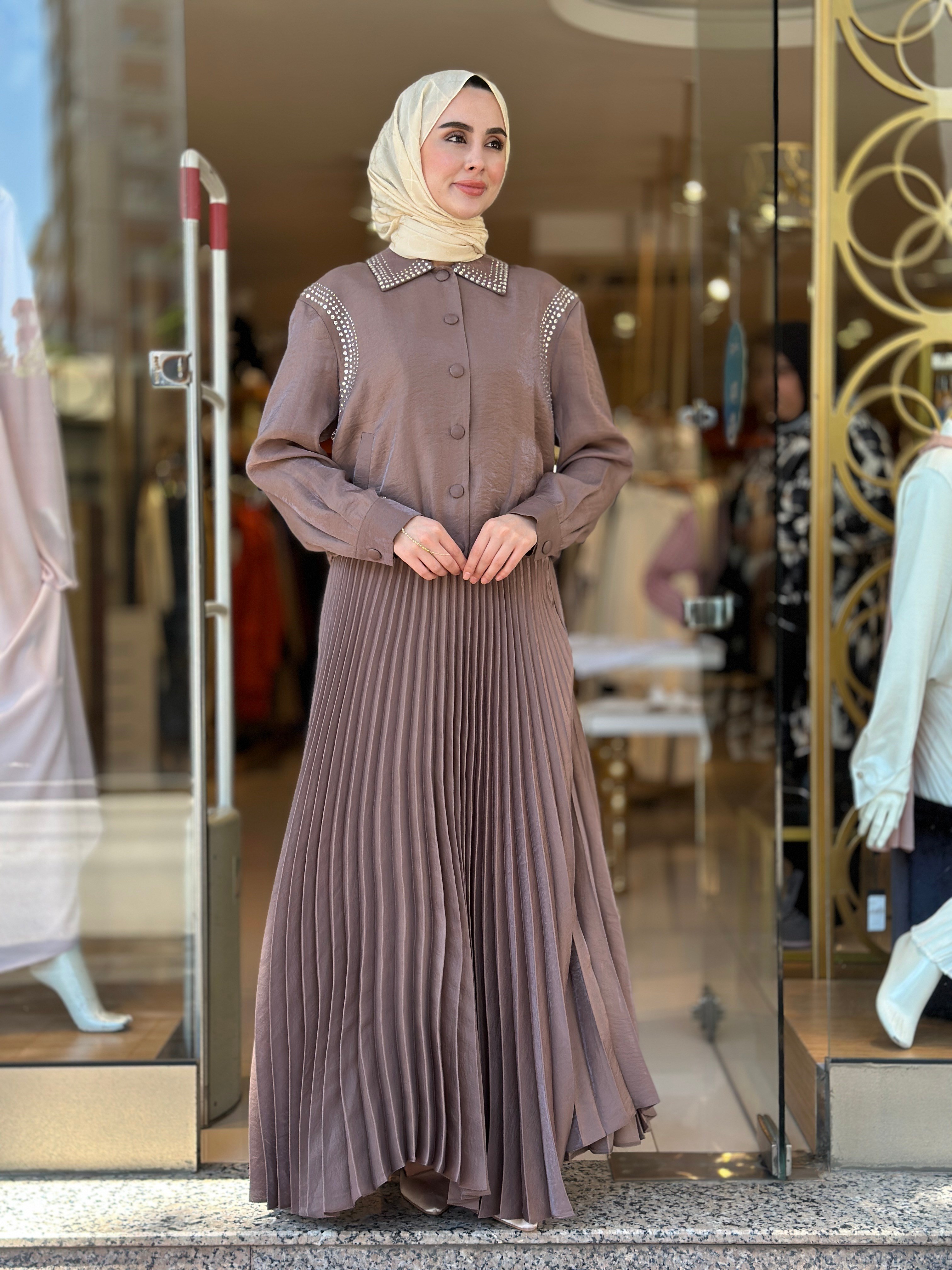 Senna Design Shine Takım - Kahverengi