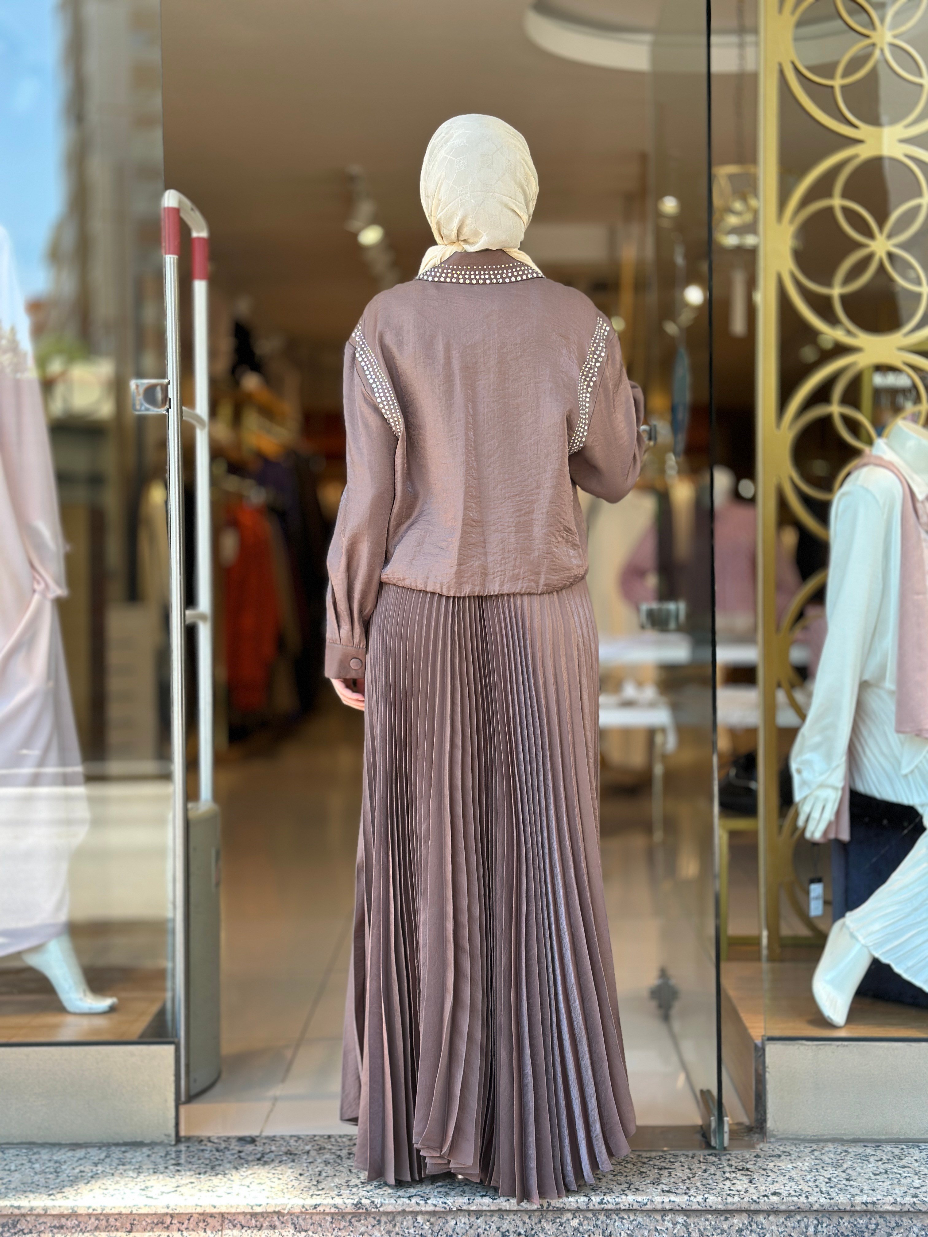 Senna Design Shine Takım - Kahverengi