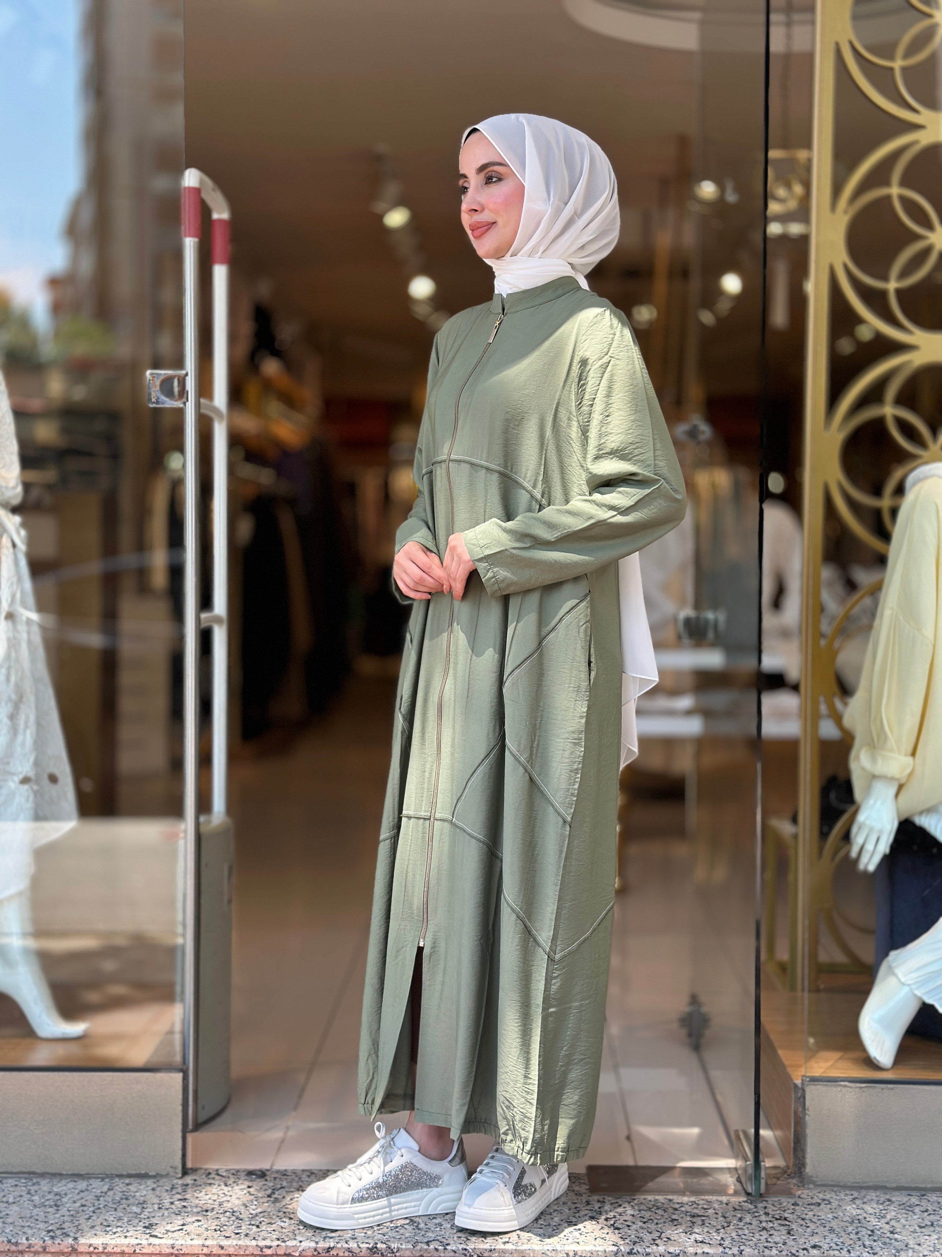Tencel Giy Çık Kap - Haki