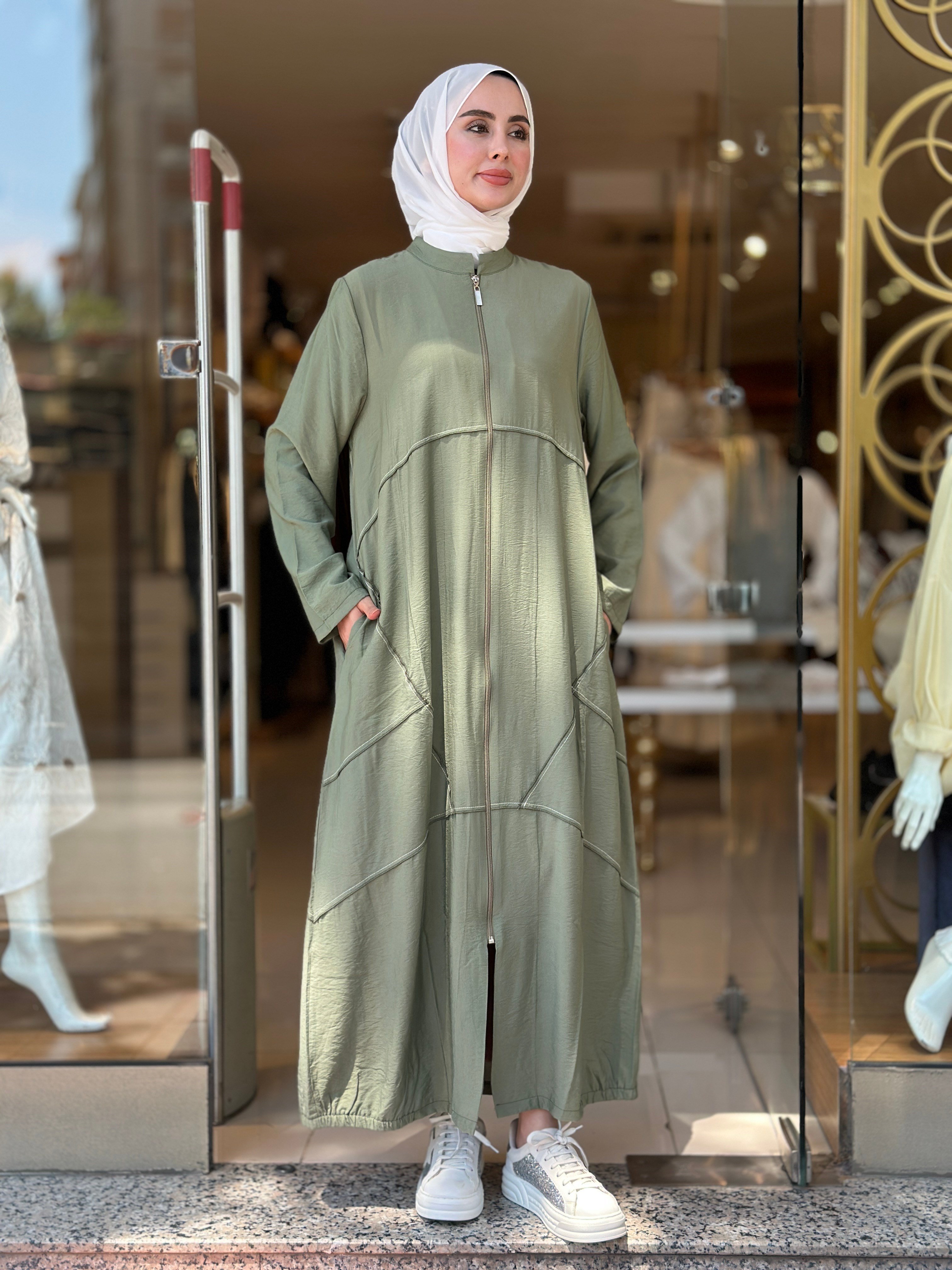 Tencel Giy Çık Kap - Haki