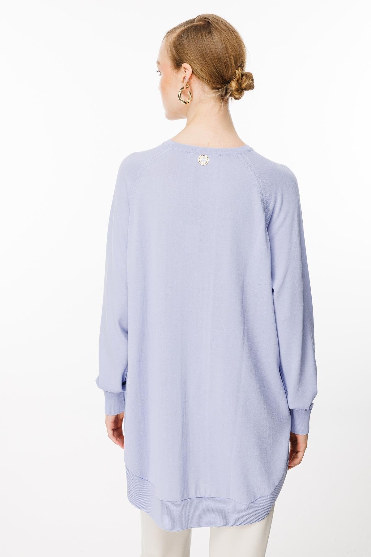 Triko Merserize Tunik  - Lila