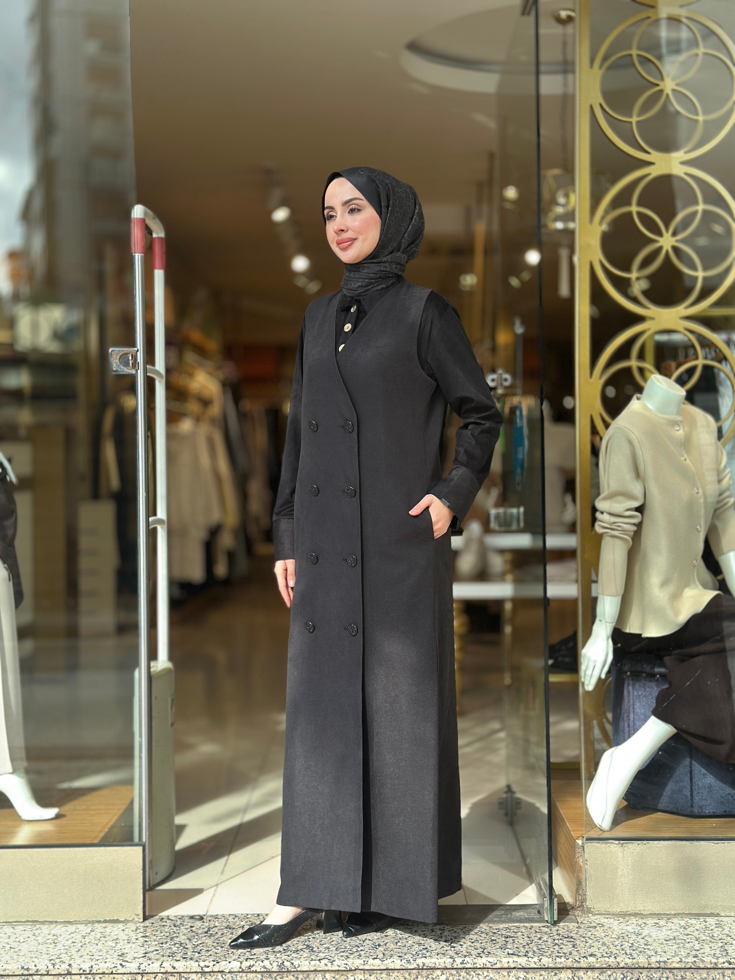 Vogue İkili Trençkot - Siyah