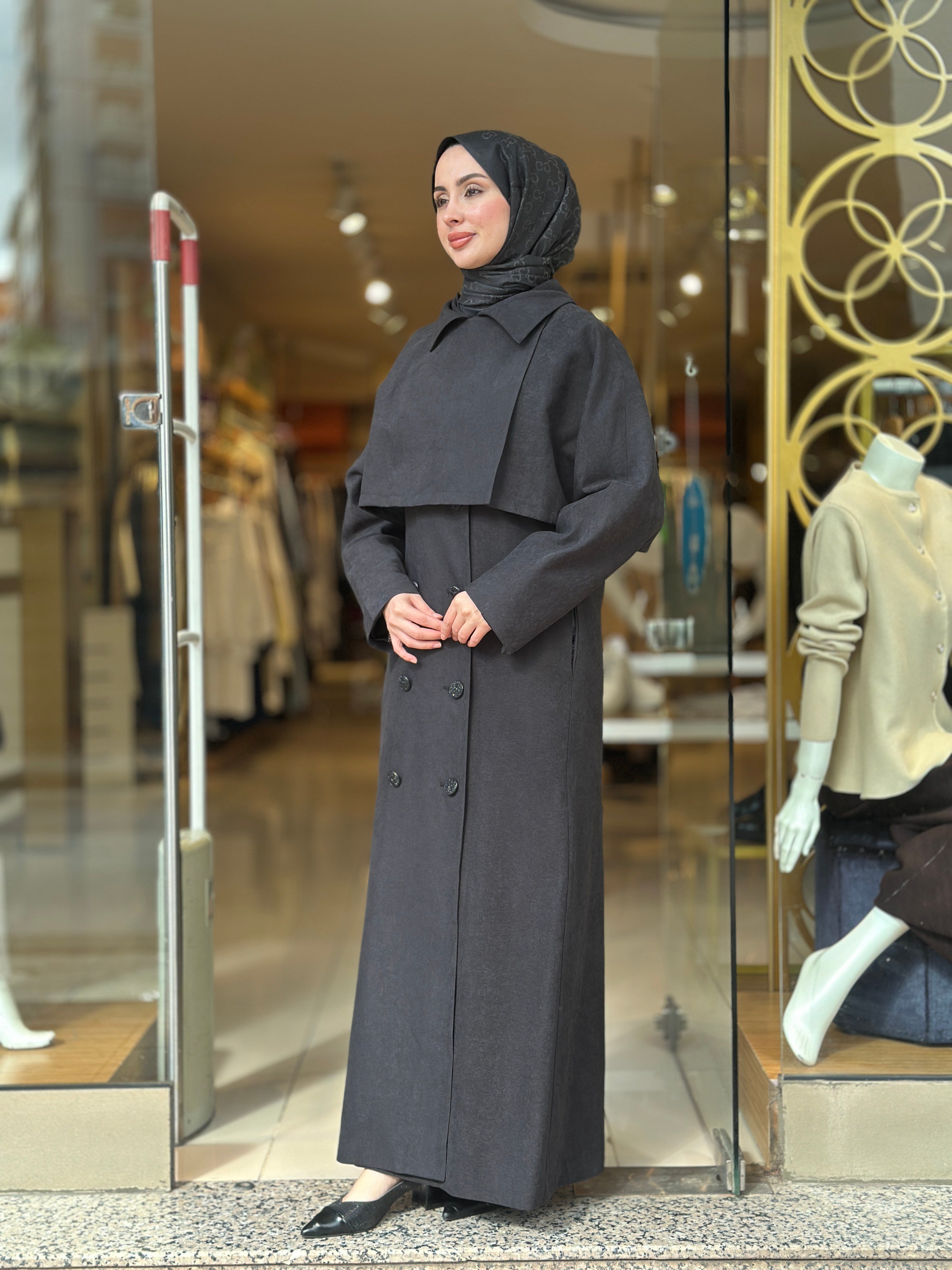 Vogue İkili Trençkot - Siyah