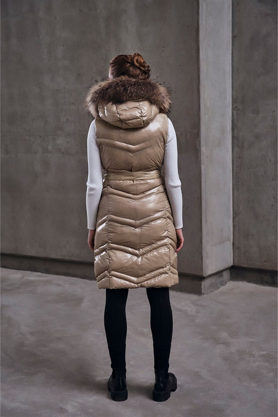 WOMANİA 18273 NAPOLİ VEST YELEK - BEJ-BEJ