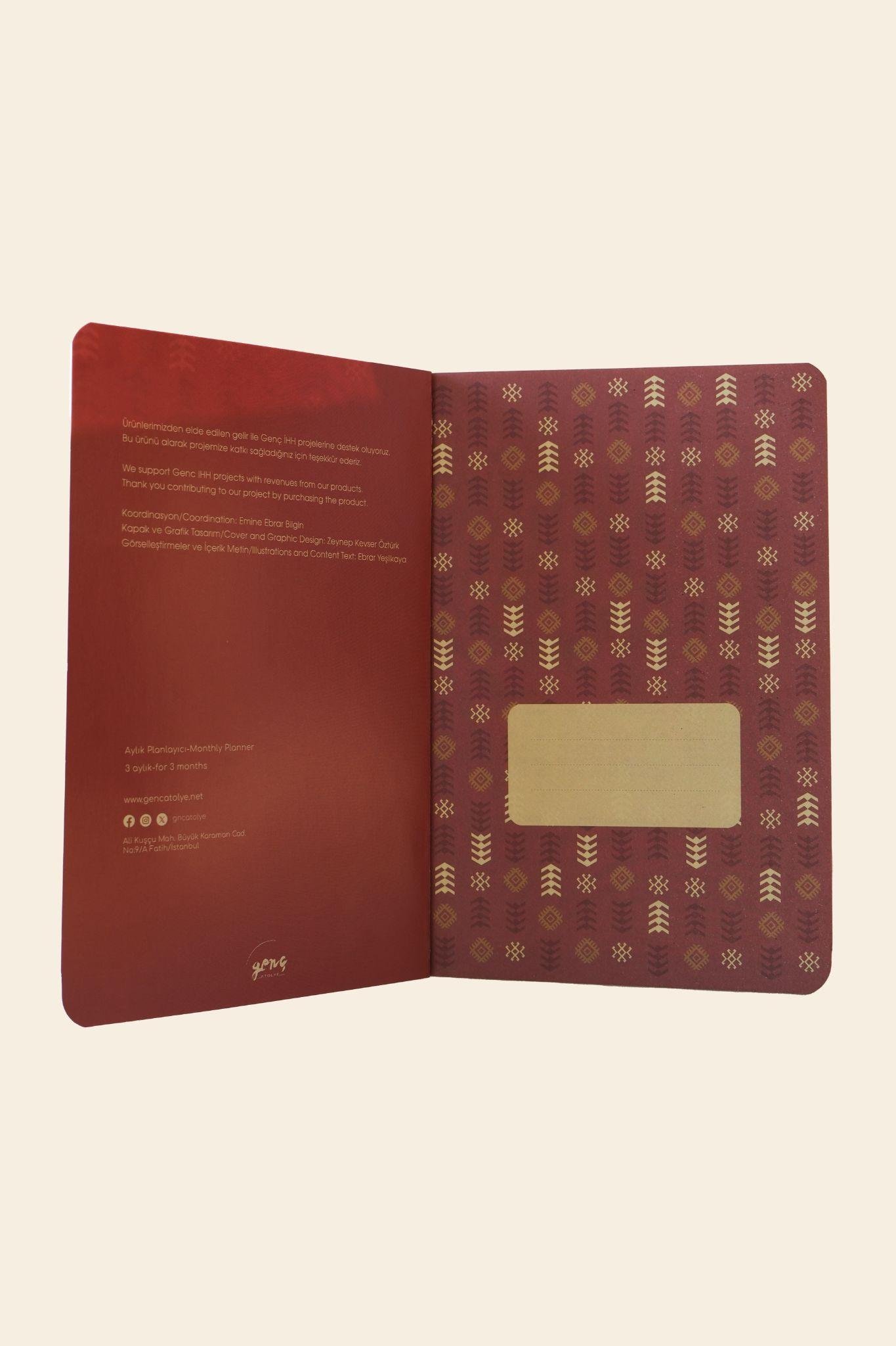 AYLIK PLANLAYICI-MONTHLY PLANNER / ANADOLU KIRMIZI