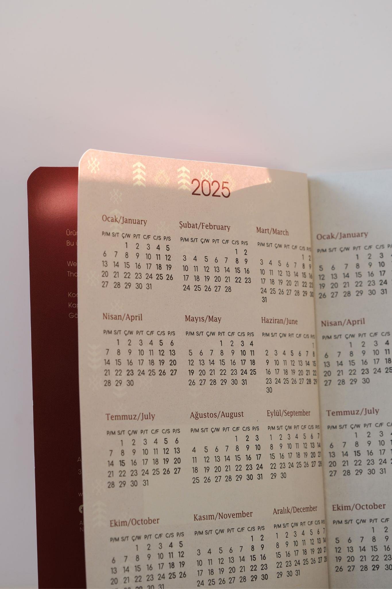 AYLIK PLANLAYICI-MONTHLY PLANNER / ANADOLU KIRMIZI