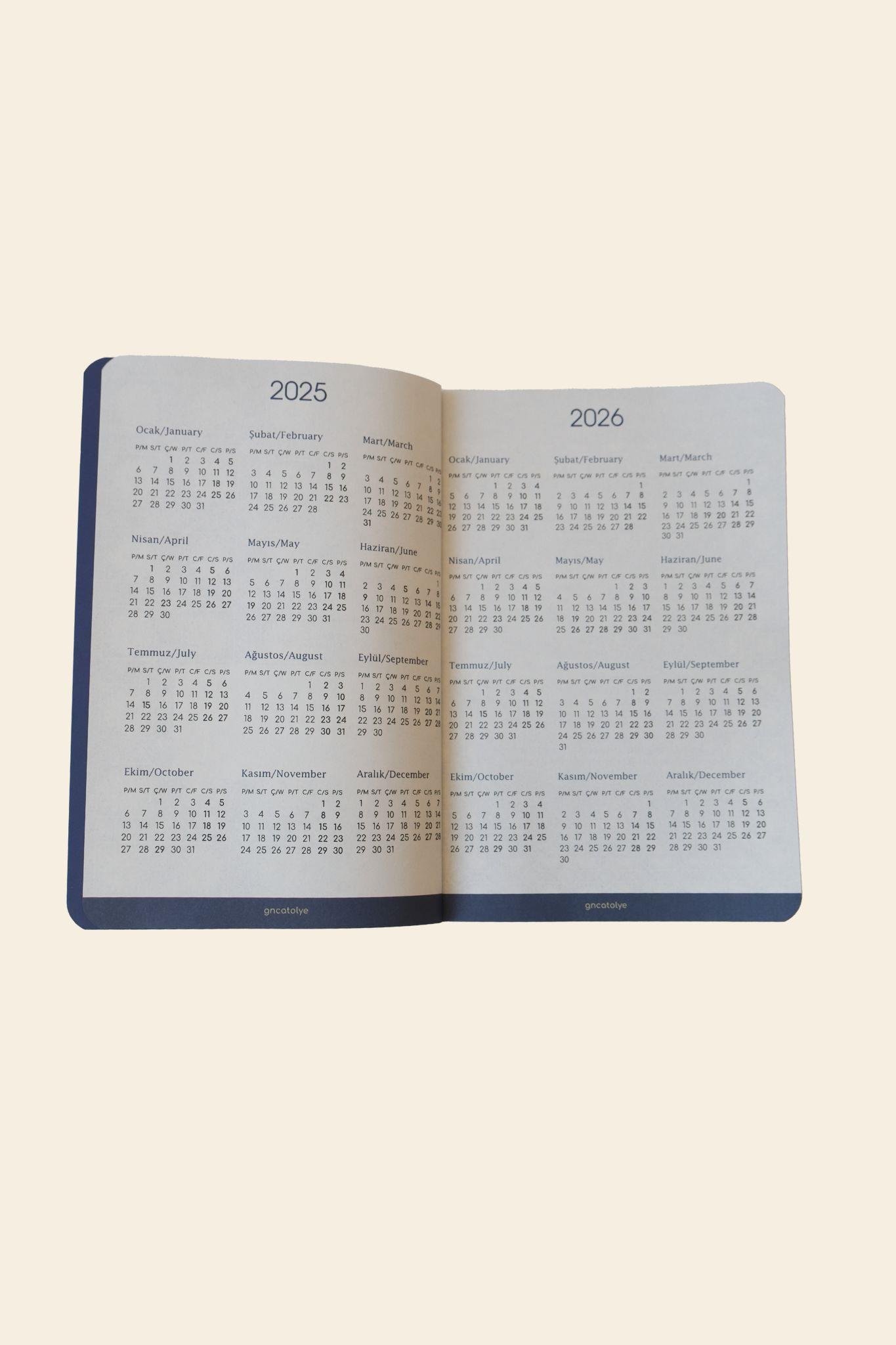 AYLIK PLANLAYICI-MONTHLY PLANNER / ANADOLU MAVİ