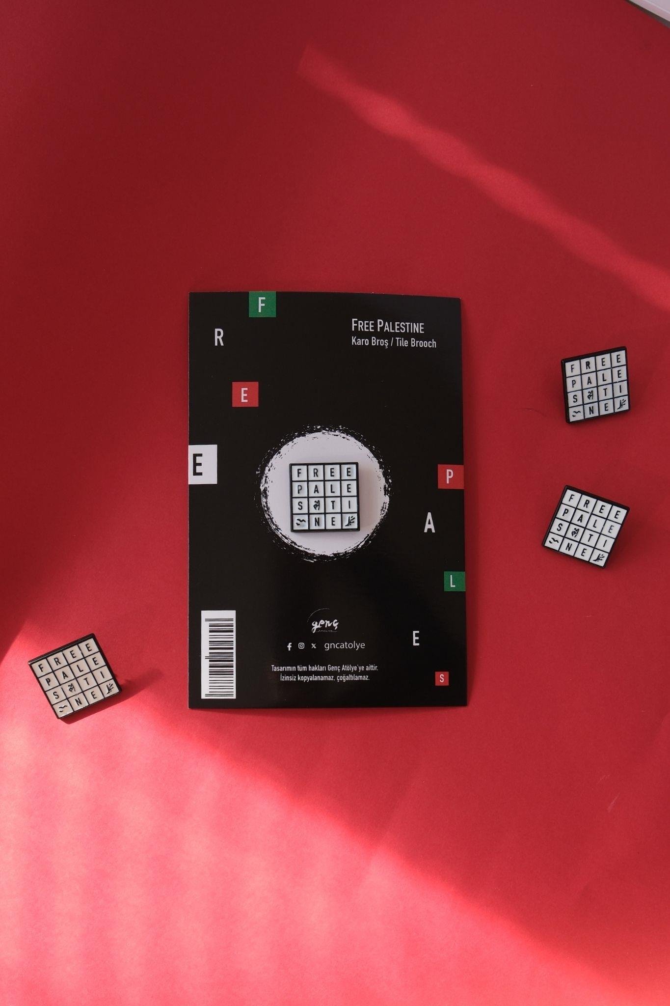 BEYAZ FREE PALESTINE KARO ROZET/BROŞ