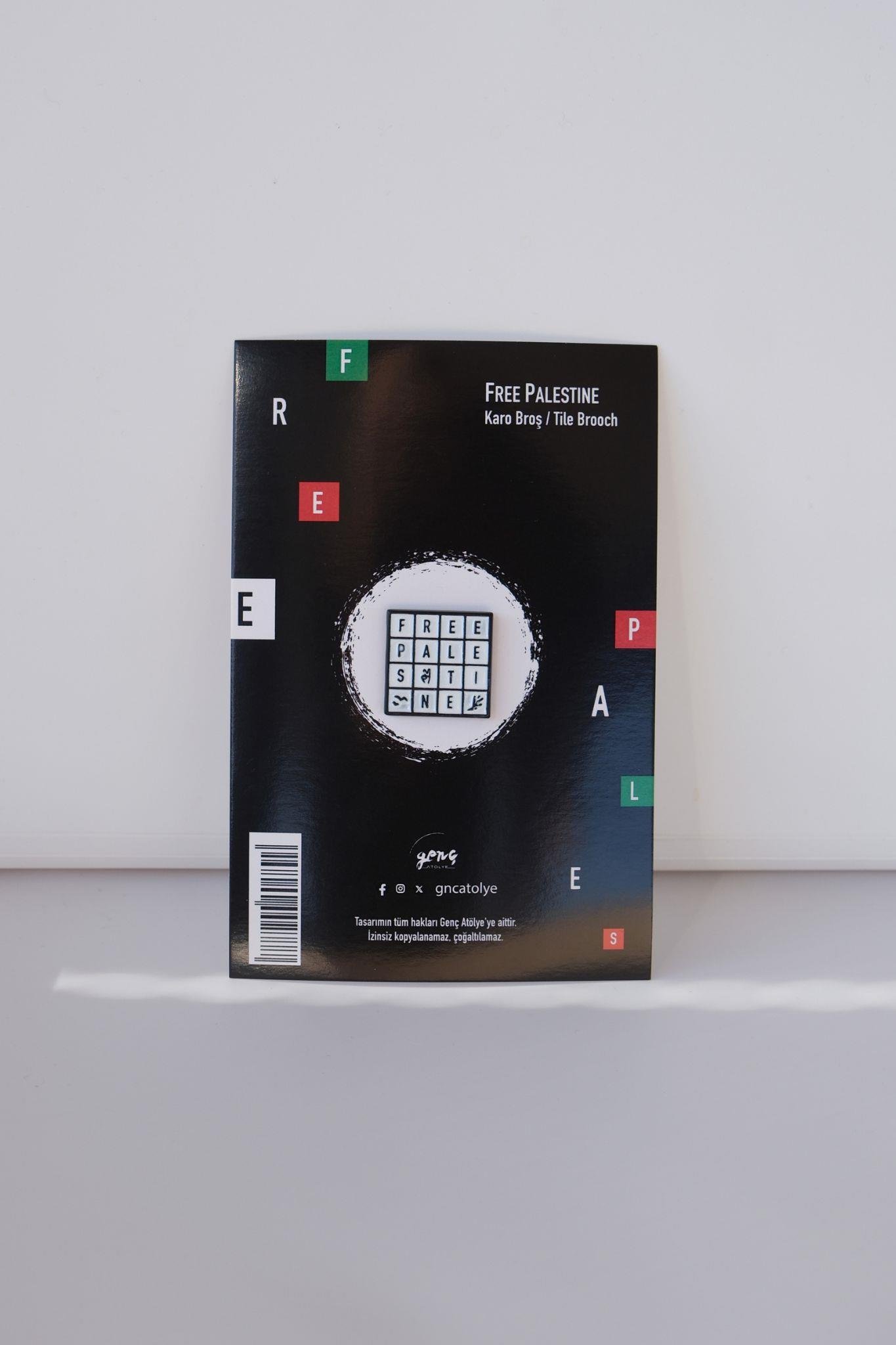BEYAZ FREE PALESTINE KARO ROZET/BROŞ