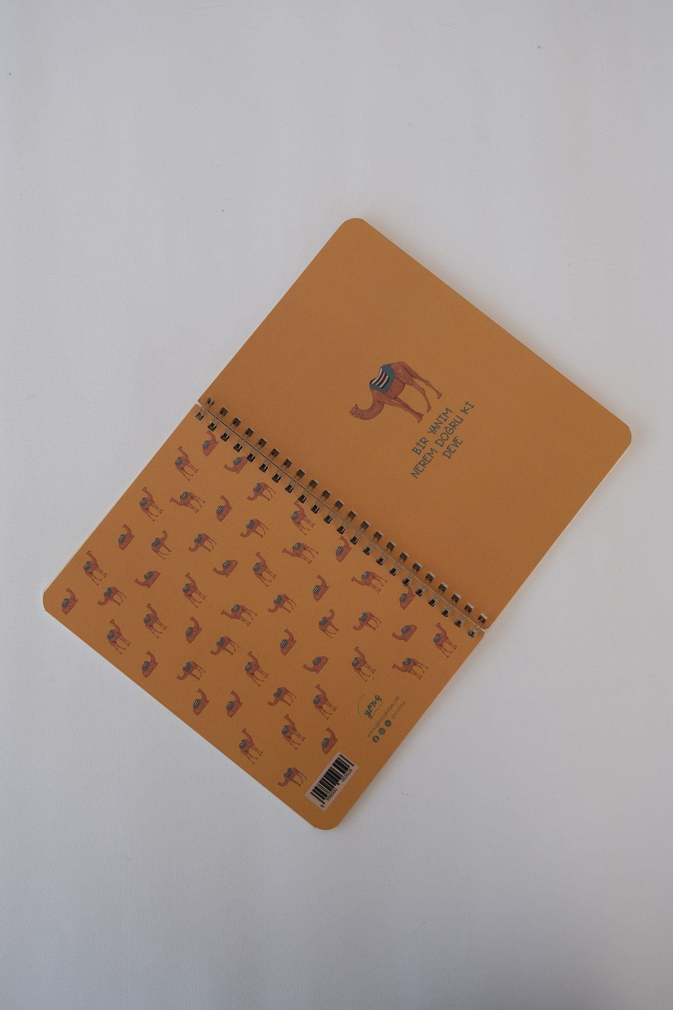 BİR YANIM NEREM DOĞRU Kİ DEVE SPİRALLİ DEFTER