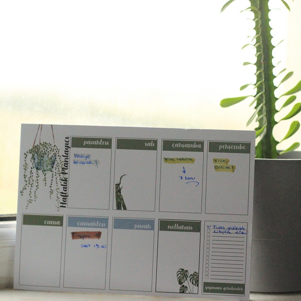 BİTKİ HAFTALIK PLANLAYICI