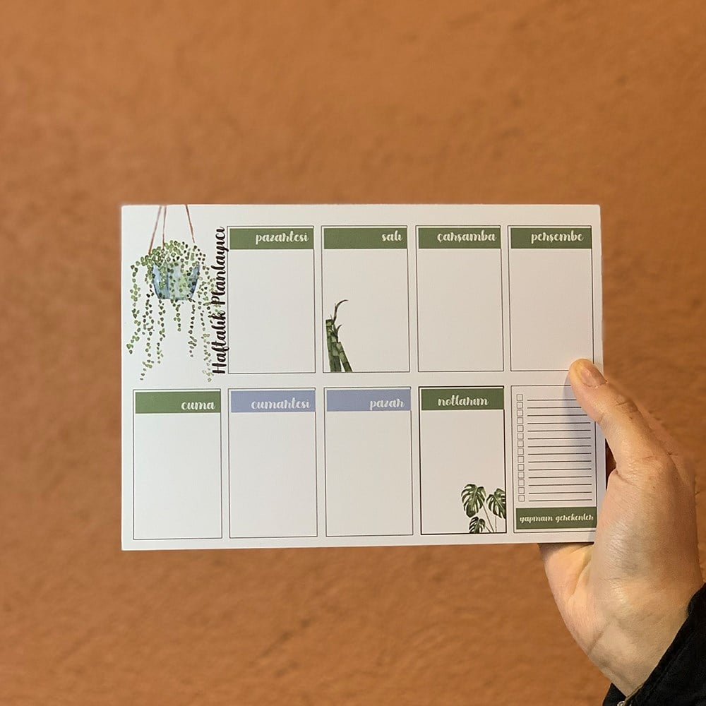 BİTKİ HAFTALIK PLANLAYICI