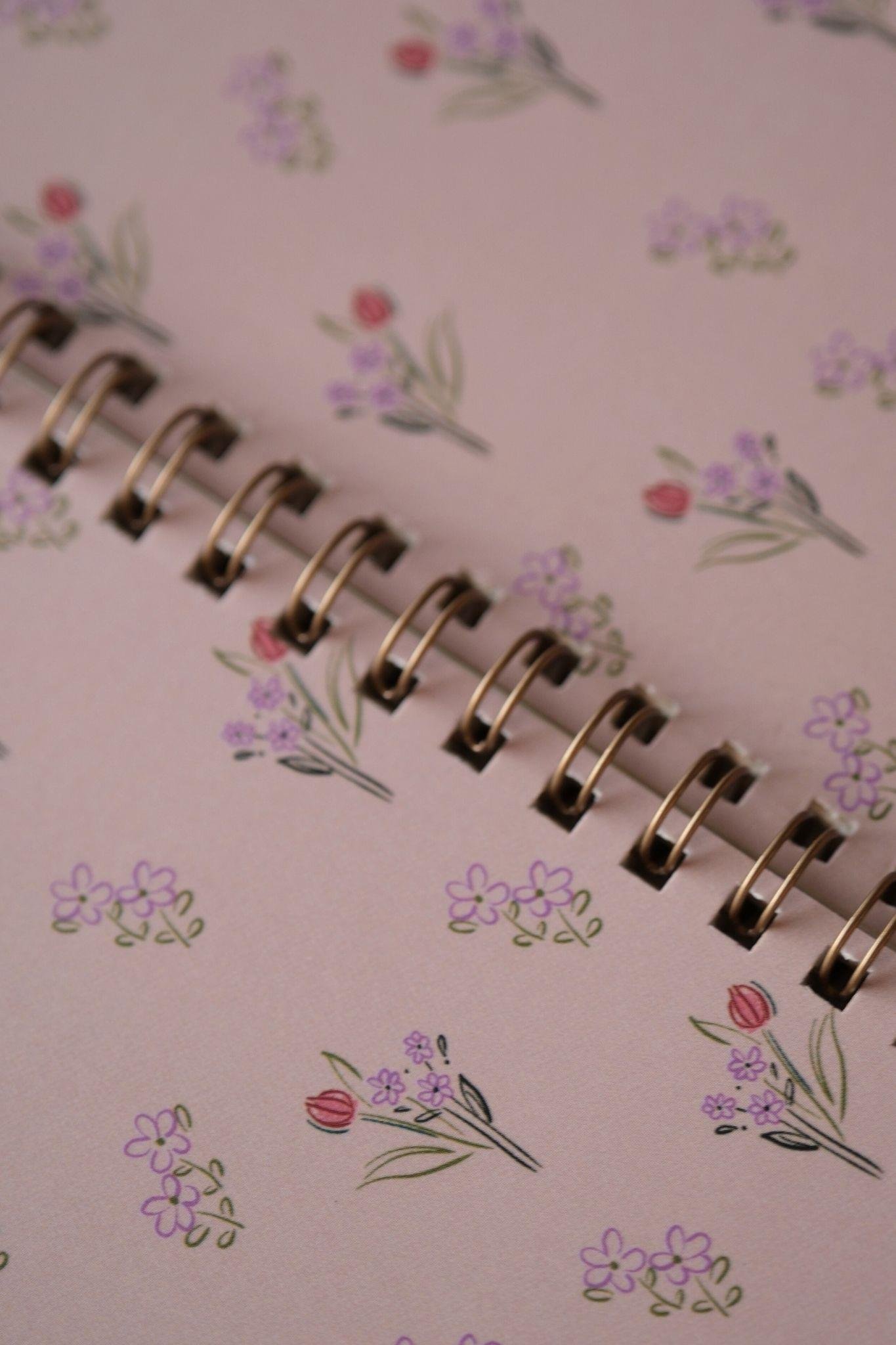 ÇİÇEK SPİRALLİ DEFTER