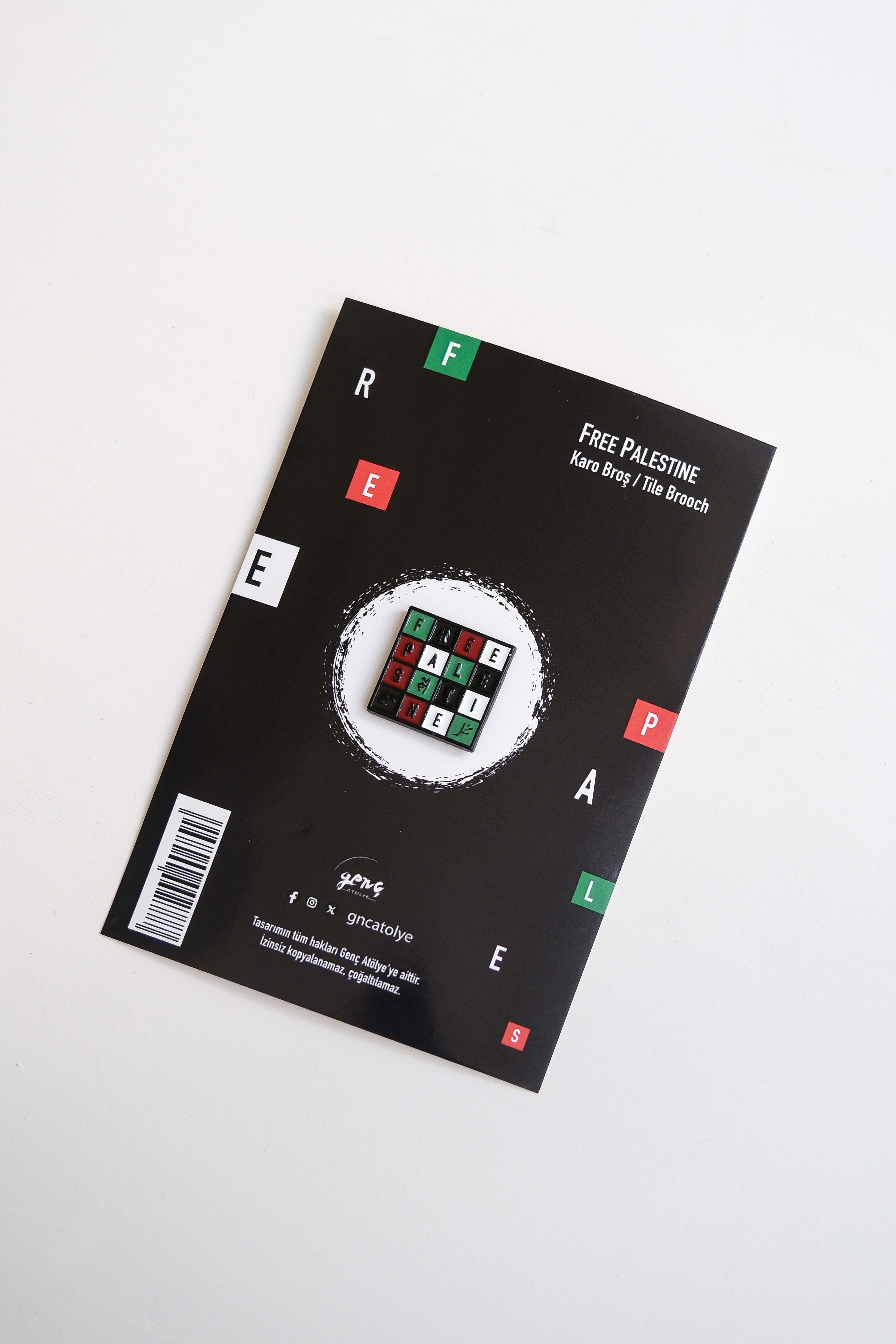 FREE PALESTINE KARO ROZET/BROŞ