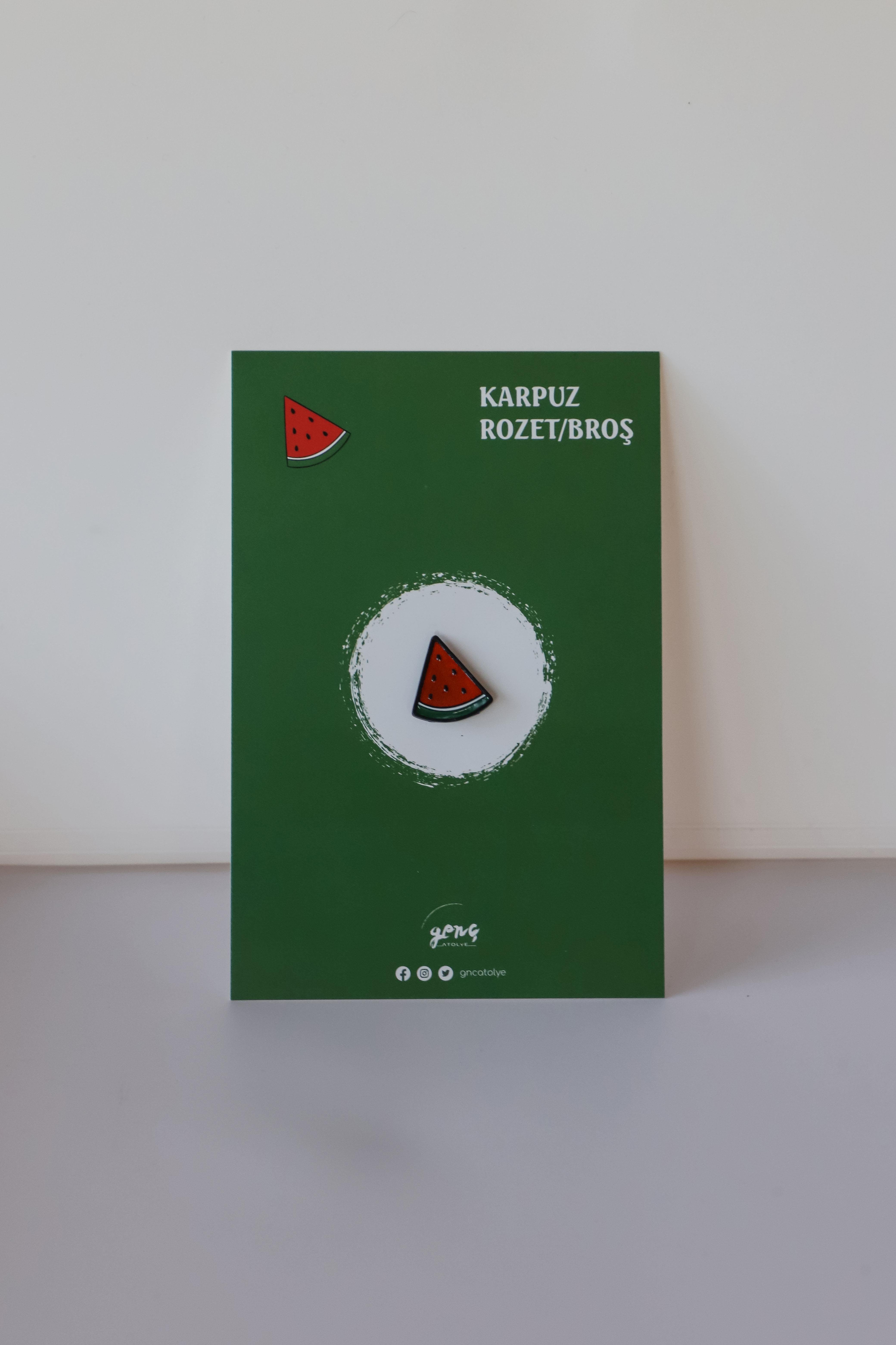 KARPUZ DİLİMİ ROZET/BROŞ