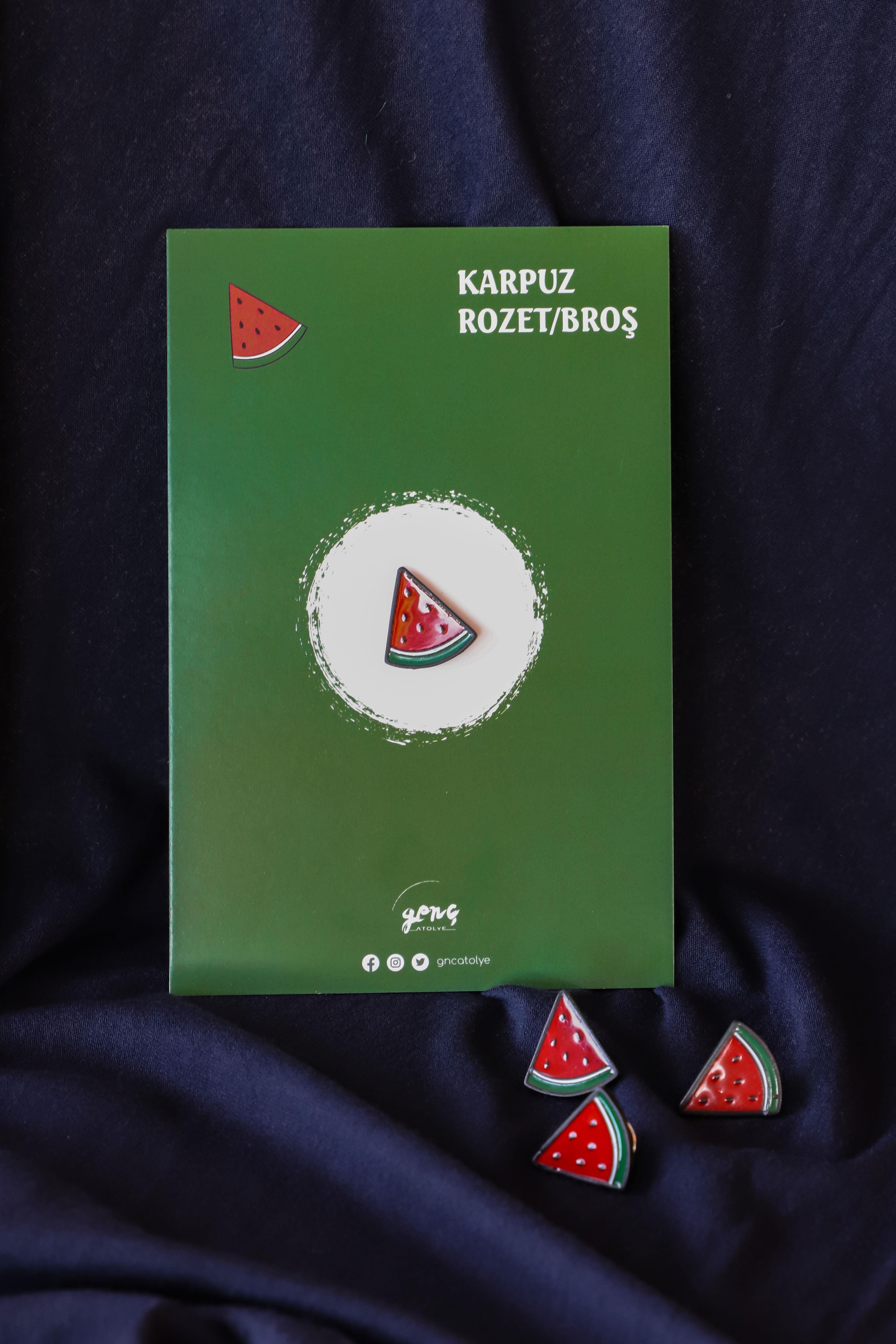 KARPUZ DİLİMİ ROZET/BROŞ
