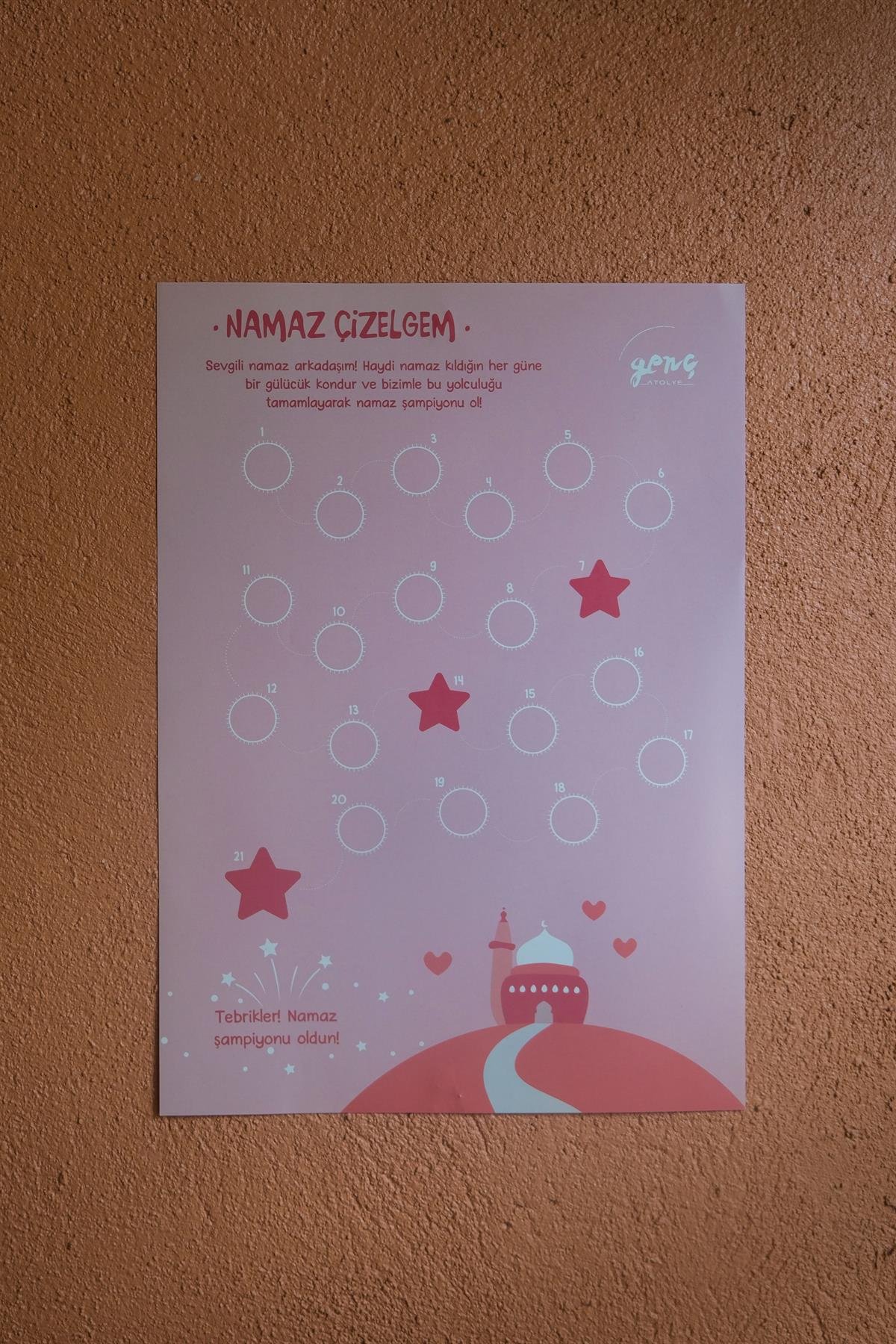 KIZ ÇOCUK NAMAZ TAKİP ÇİZELGESİ