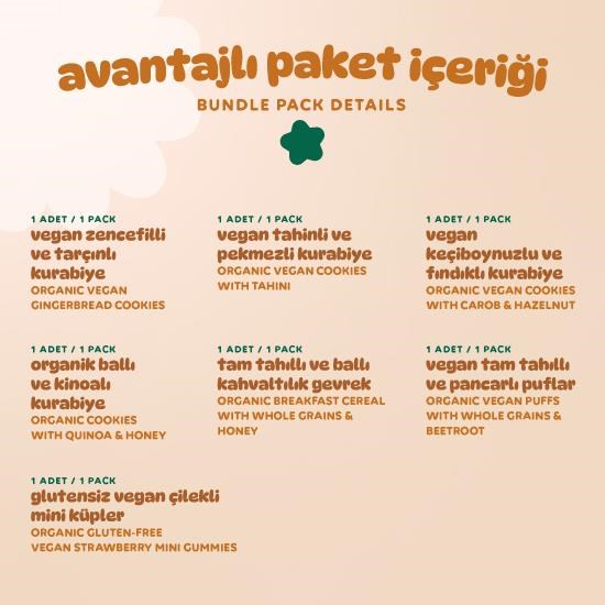Organik  All Star Tatlı Atıştımalık Paketi - 7 adet (7 çeşit)