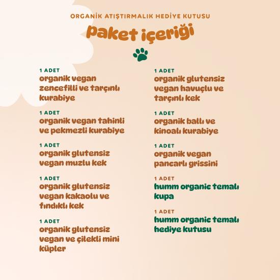Organik Atıştırmalık Hediye Kutusu - Kupa Hediyeli (8 adet ürün & Kupa)