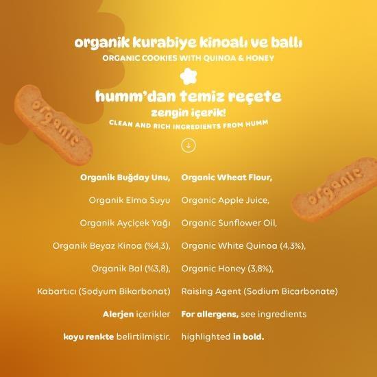 Organik Ballı ve Kinoalı Kurabiye Atıştırmalık Paketi - 6 adet