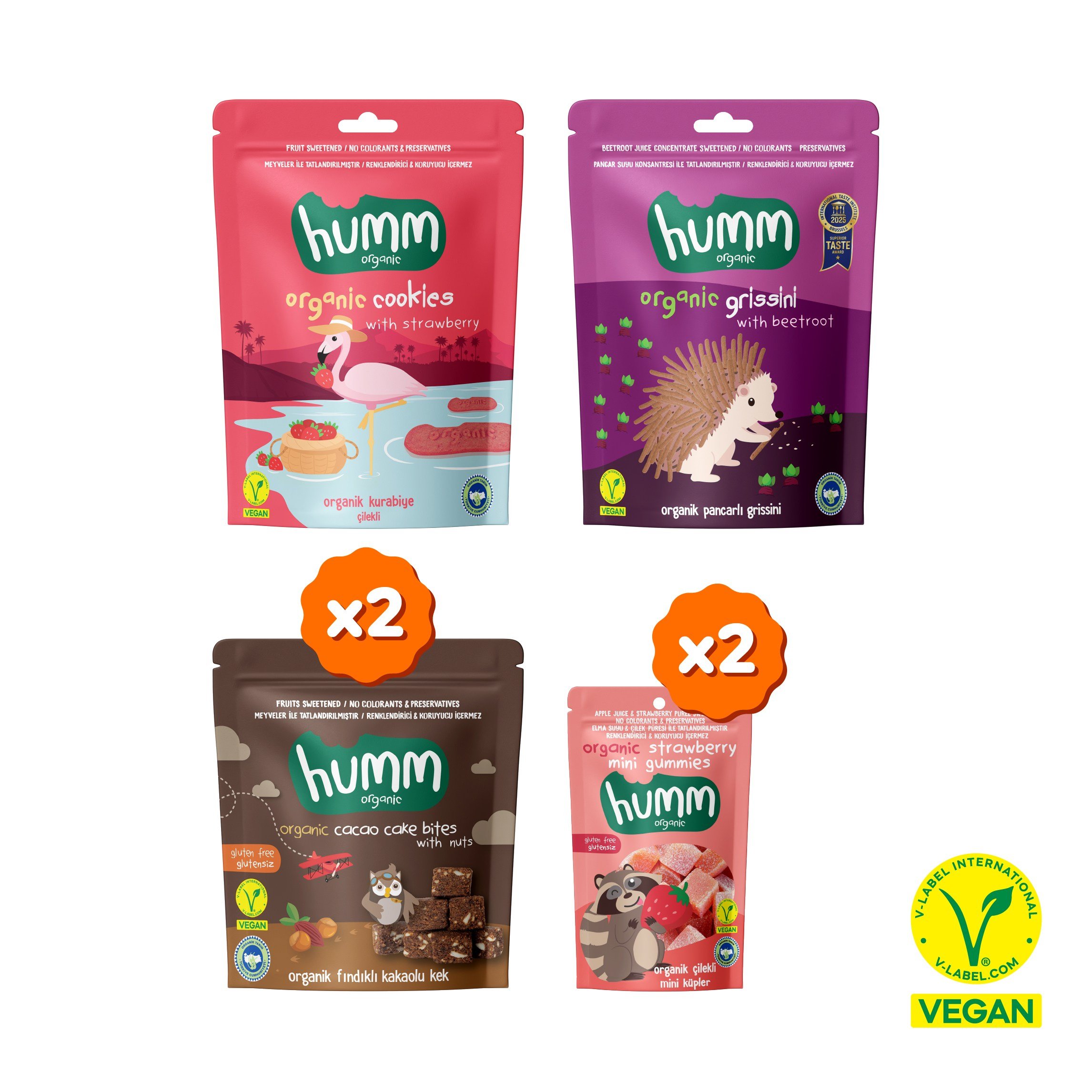 Organik Çilek & Grissini Mini Paket - 6 adet (4 çeşit)