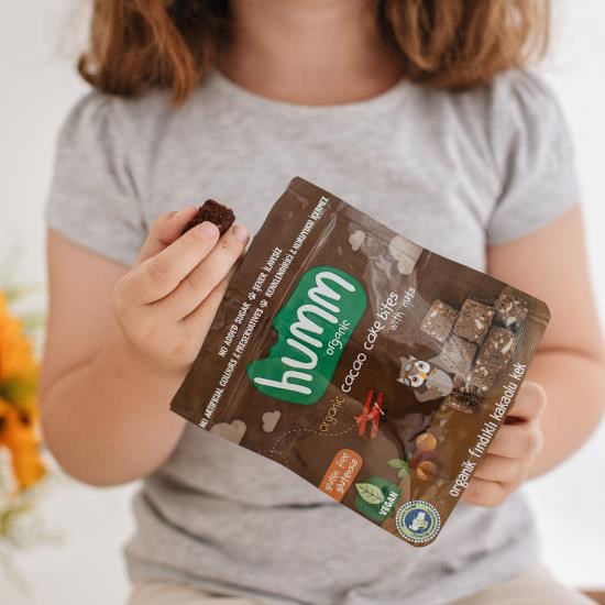 Organic Gluten-Free Vegan Cacao & Hazelnut Cake Bites Snack Pack – 6 Packs
