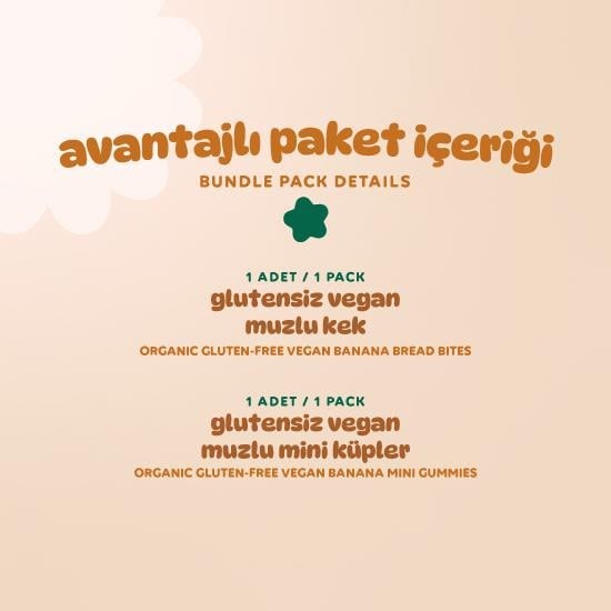 Organik Glutensiz Vegan Muzlu Atıştırmalık Paketi - 2 adet (2 çeşit)