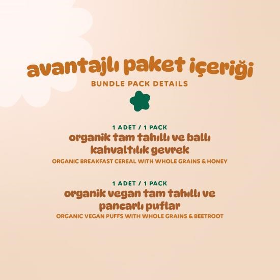 Organik Puf & Gevrek Atıştırmalık Paketi - 2 adet (2 çeşit)