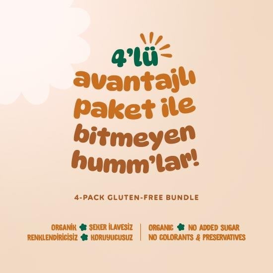 Organik Puf & Gevrek Atıştırmalık Paketi - 4 adet (2 çeşit)