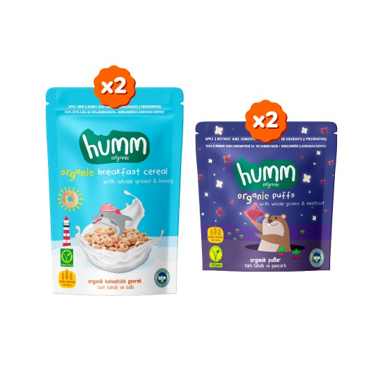 Organic Puff & Cereal Snack Pack - 4 Pieces (2 Varieties)