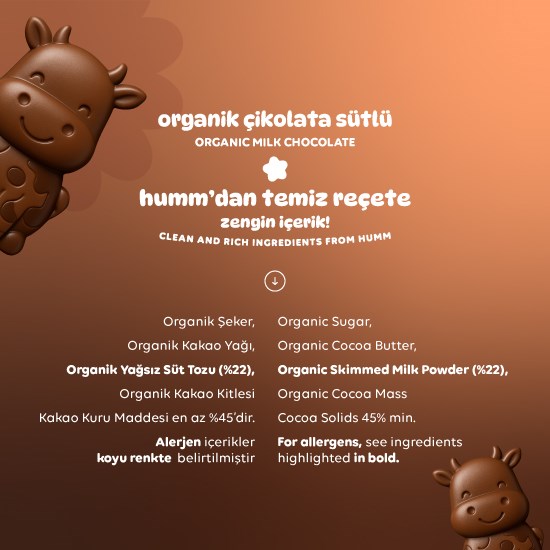 Organik Sütlü Çikolata - 13g