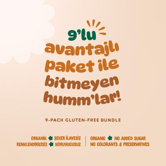 Organik Tatlı & Tuzlu Atıştırmalık Paketi - 9 adet (9 çeşit)