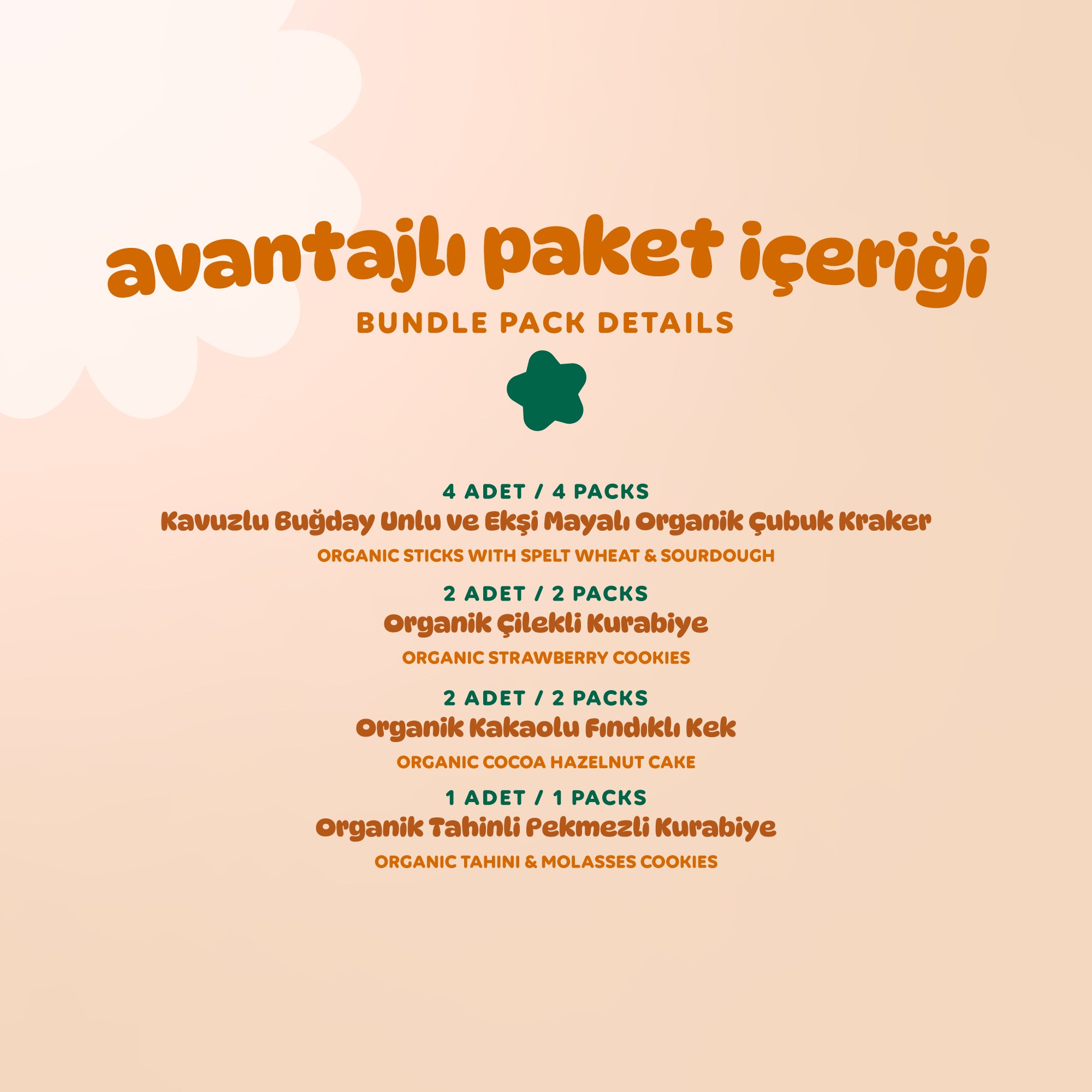 Organik Tatlı & Tuzlu Okul Çantası Atıştırmalık Paketi - 9 Adet(4 Çeşit)  