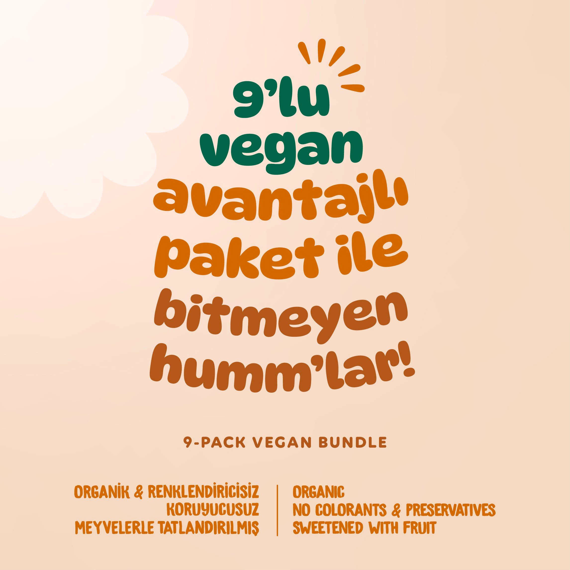 Organik Tatlı & Tuzlu Okul Çantası Atıştırmalık Paketi - 9 Adet(4 Çeşit)  