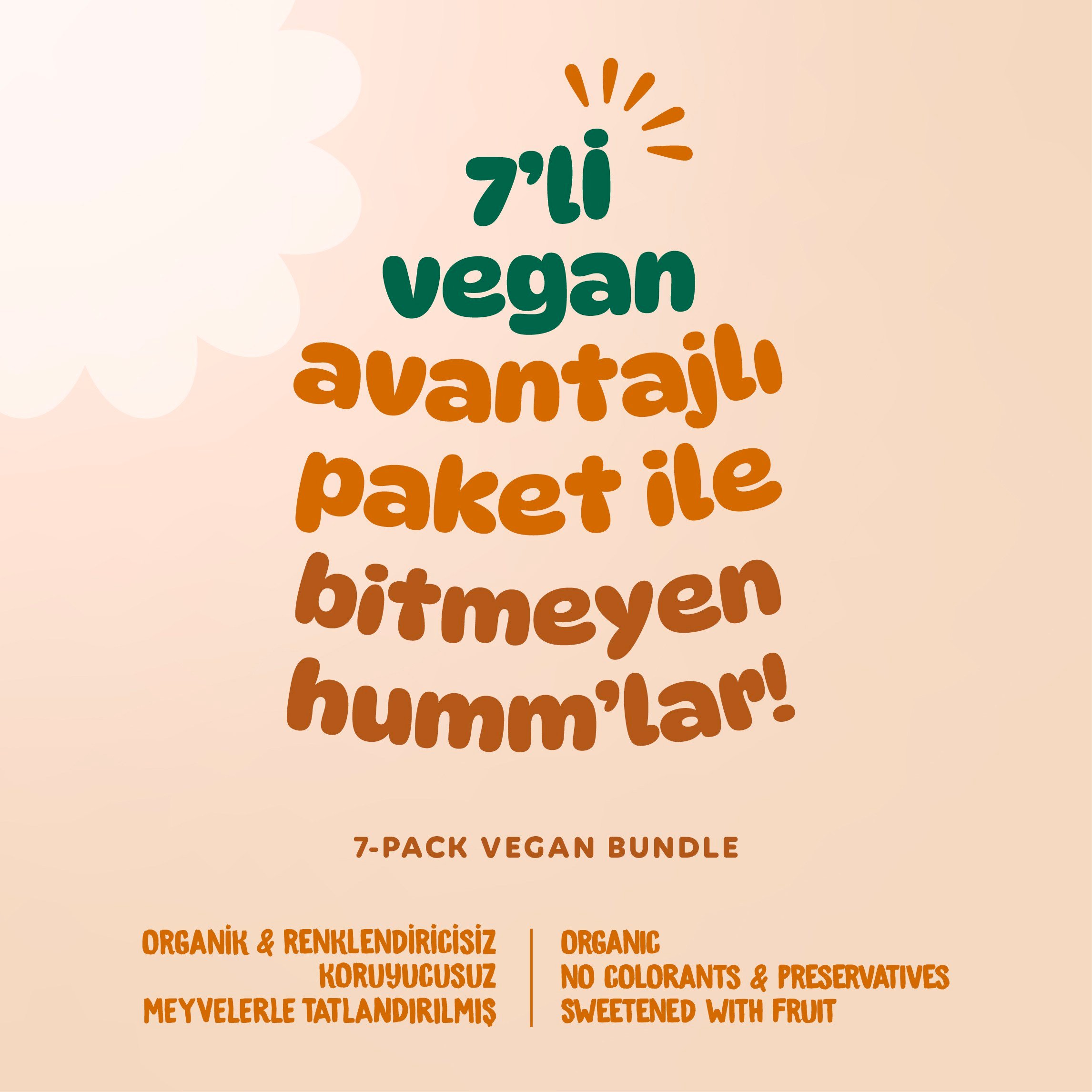 Organik Tatlı & Tuzlu Okul Çantası Atıştırmalık Paketi - 7 Adet(4 Çeşit)  