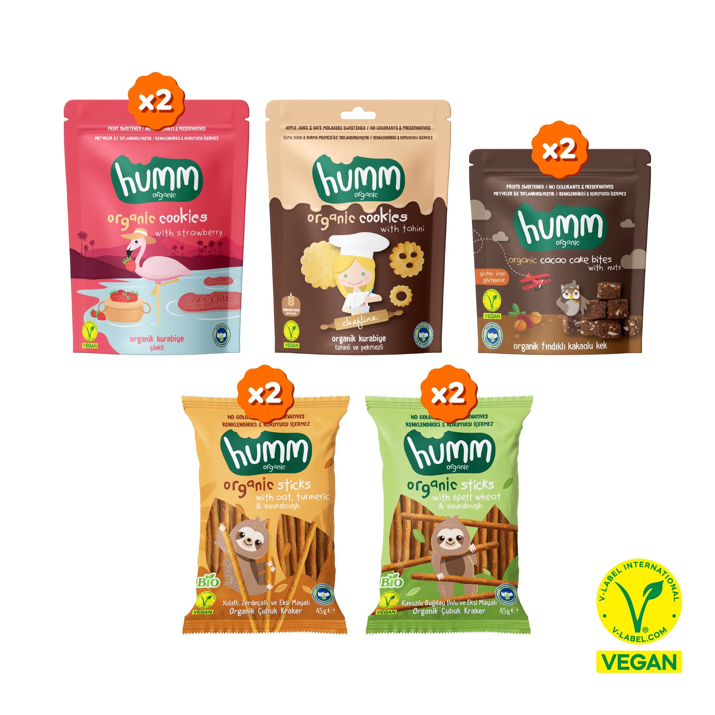 Organik Tatlı & Tuzlu Okul Çantası Atıştırmalık Paketi - 9 Adet(5 Çeşit)