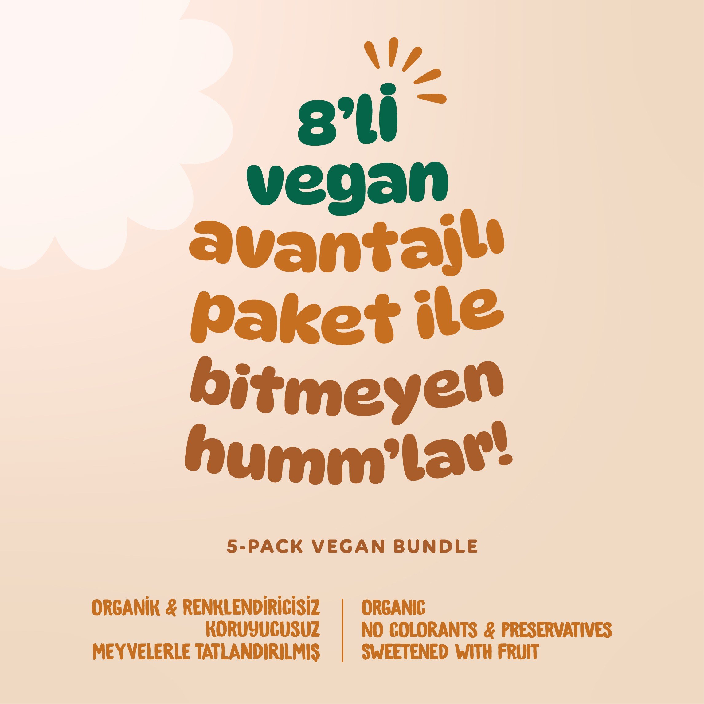 Organik Tatlı & Tuzlu Okul Çantası Atıştırmalık Paketi - 8 Adet(5 Çeşit)
