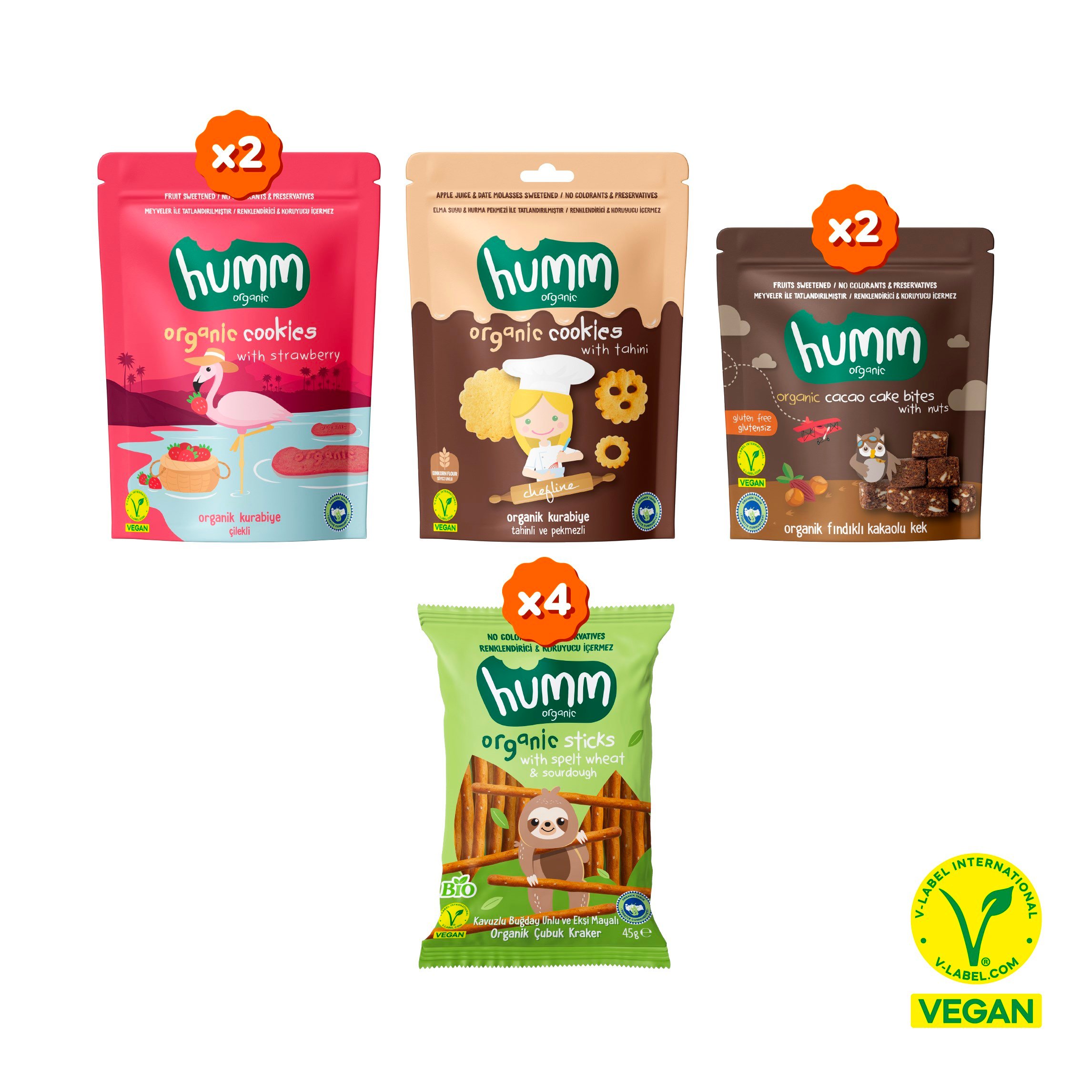 Organik Tatlı & Tuzlu Okul Çantası Atıştırmalık Paketi - 9 Adet(4 Çeşit)  