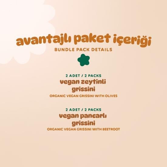Organik Tuzlu Grissini & Kraker Atiştirmalik Paketi - 6 Adet (3 Çeşit)