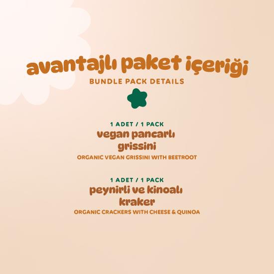 Organik Tuzlu Kraker & Grissini Atıştırmalık Paketi - 2 adet (2 çeşit)